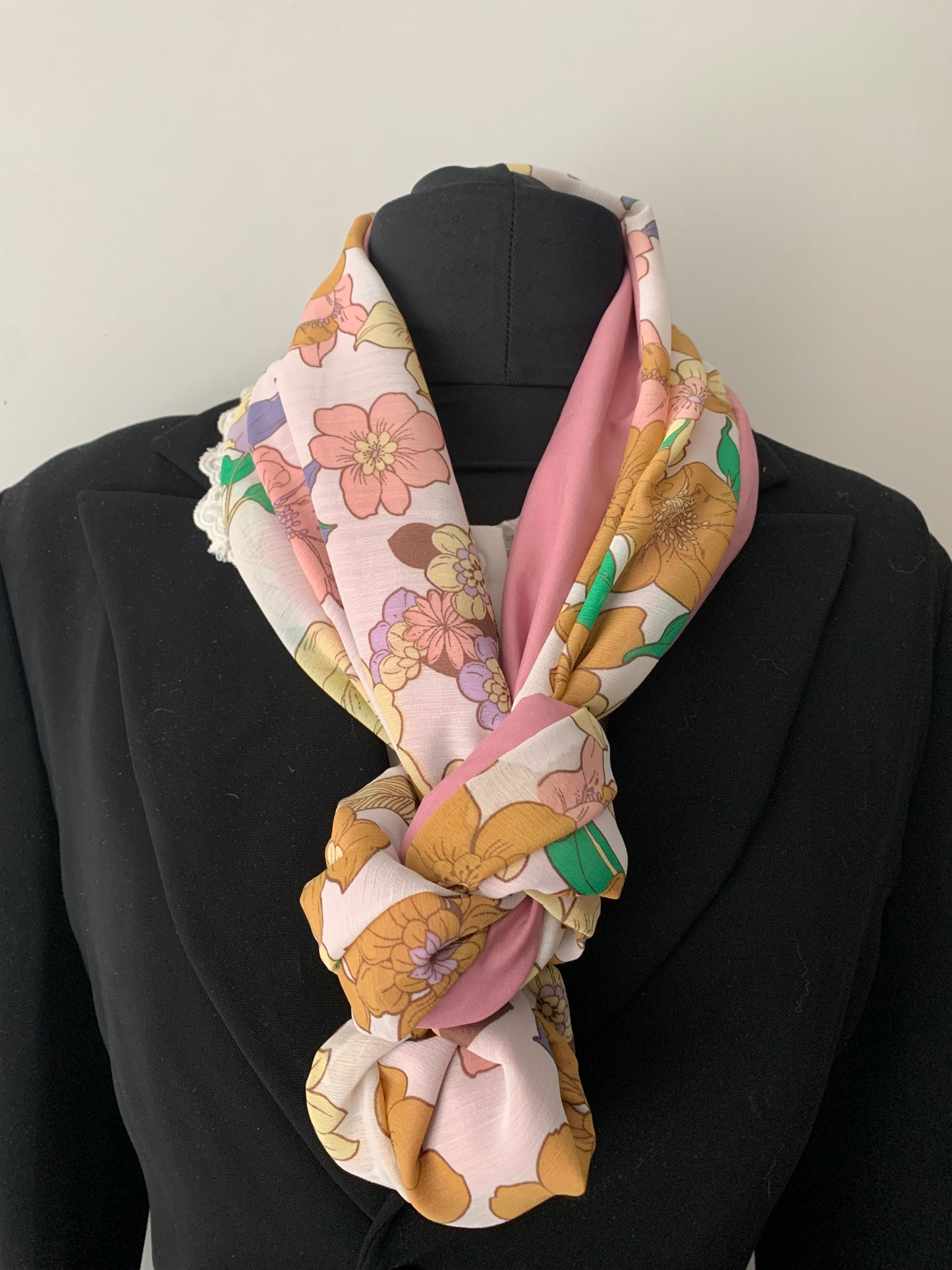 Rosy Double snood voile et viscose