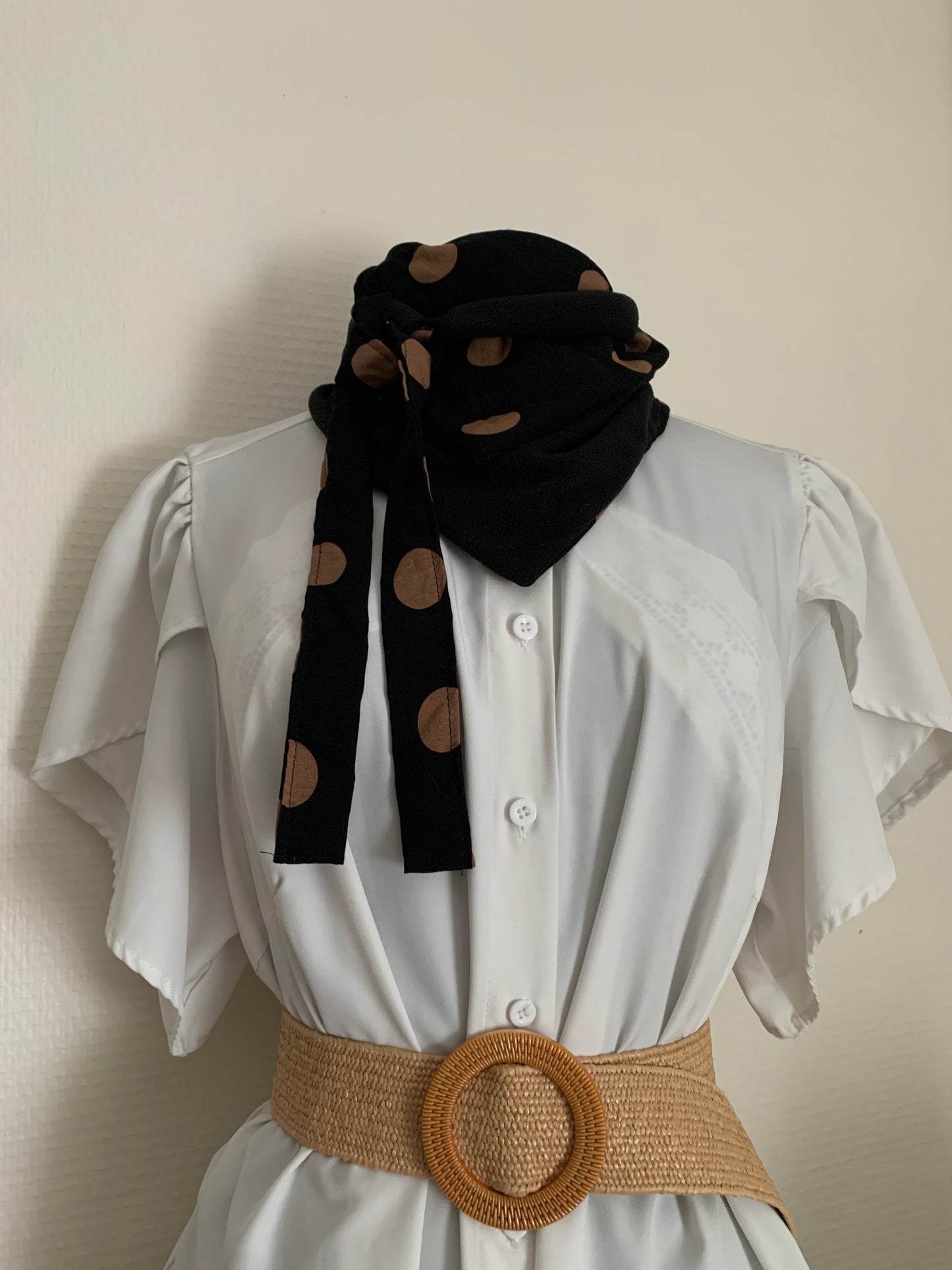 Mimi 19 Foulard façon bandana RÉVERSIBLE polaire