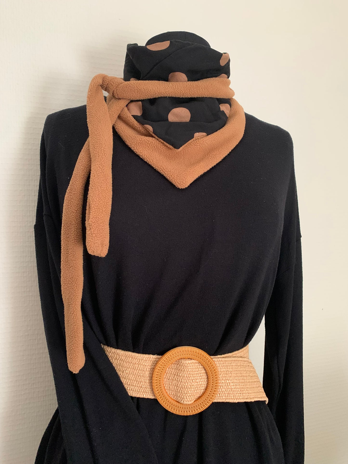 Mimi 20 Foulard façon bandana RÉVERSIBLE polaire