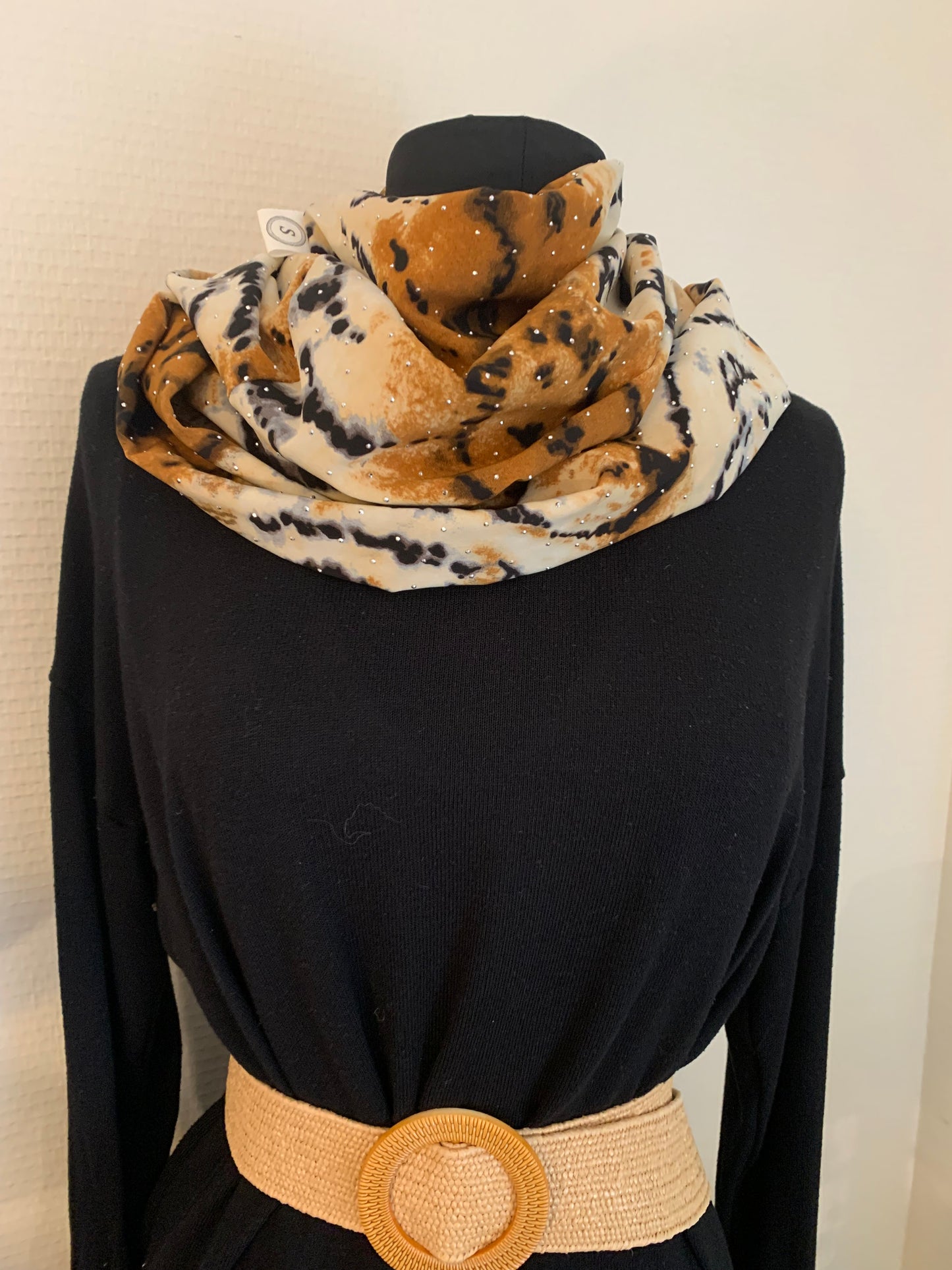 Savane Double snood satin de coton pailleté