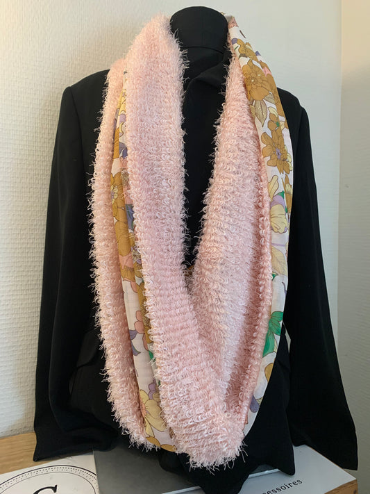 Plume Rosy Fausse fourrure et voile