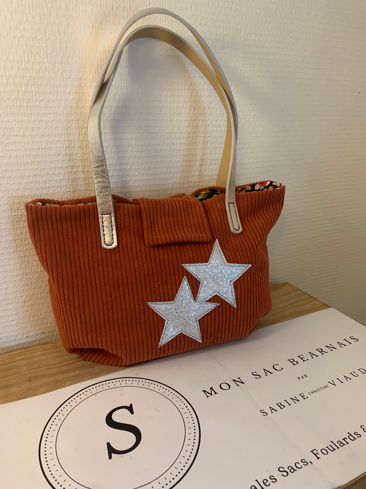 Twin#2 sac cabas velours MODELE UNIQUE