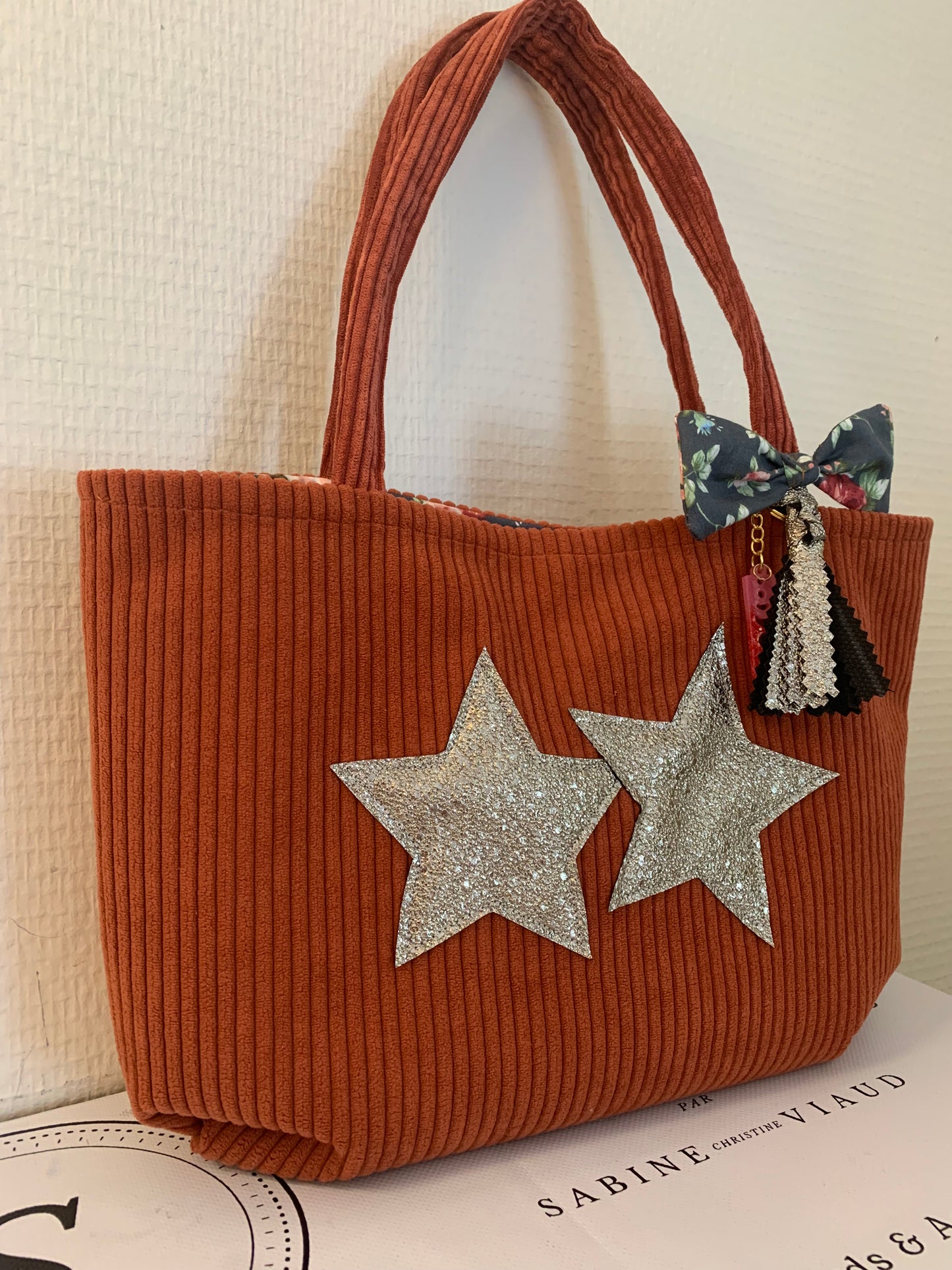 Twin #1 sac cabas velours MODELE UNIQUE