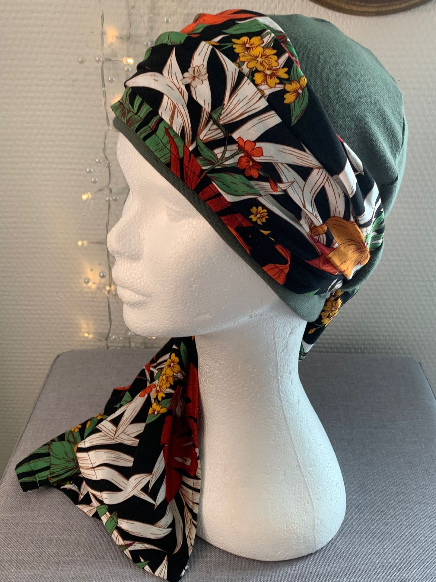Sublimant 38.V Ensemble bonnet de chimiothérapie/ Alopécie et son foulard