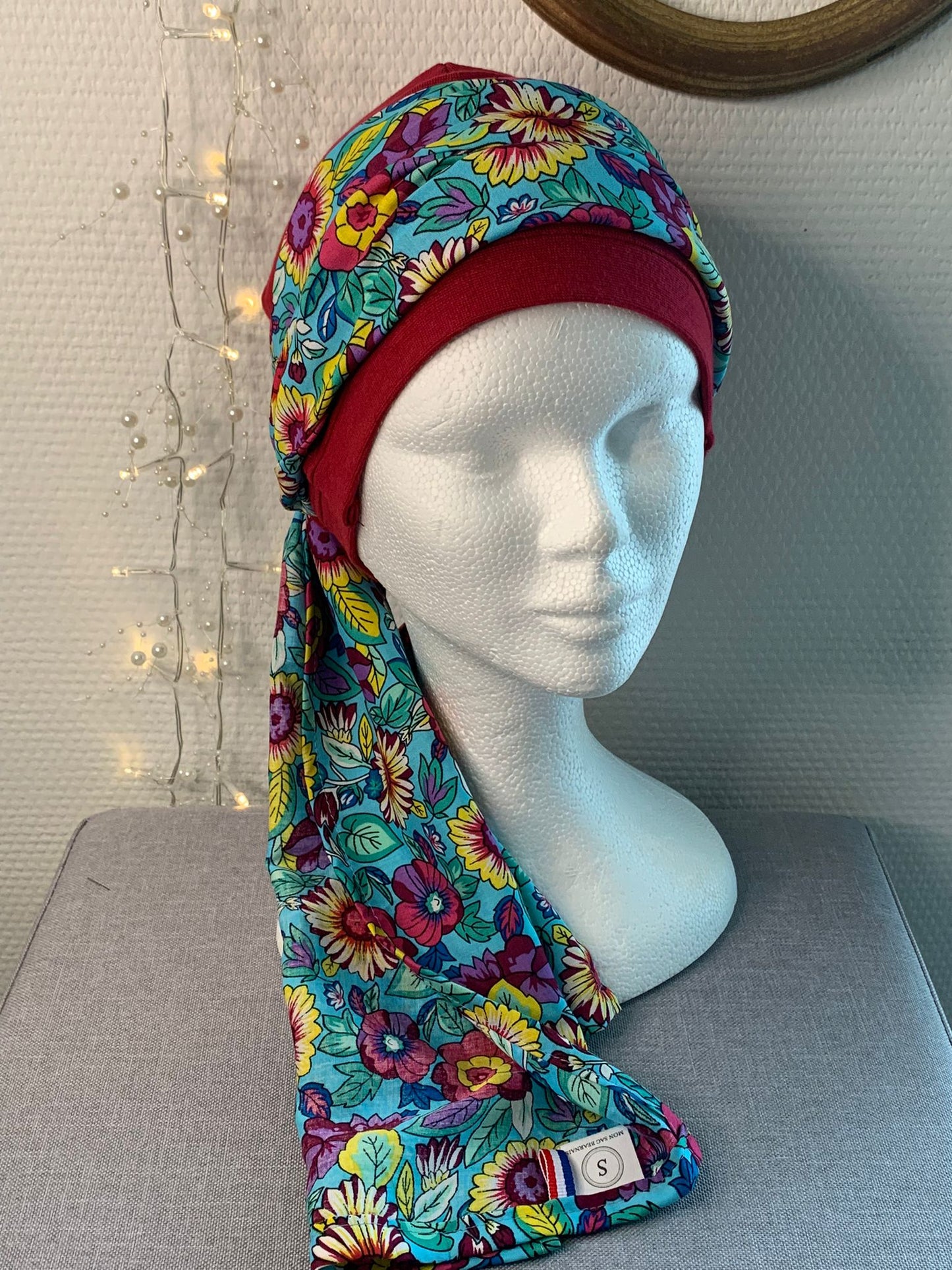 Sublimant 46.G Ensemble bonnet de chimiothérapie/Alopécie et son foulard