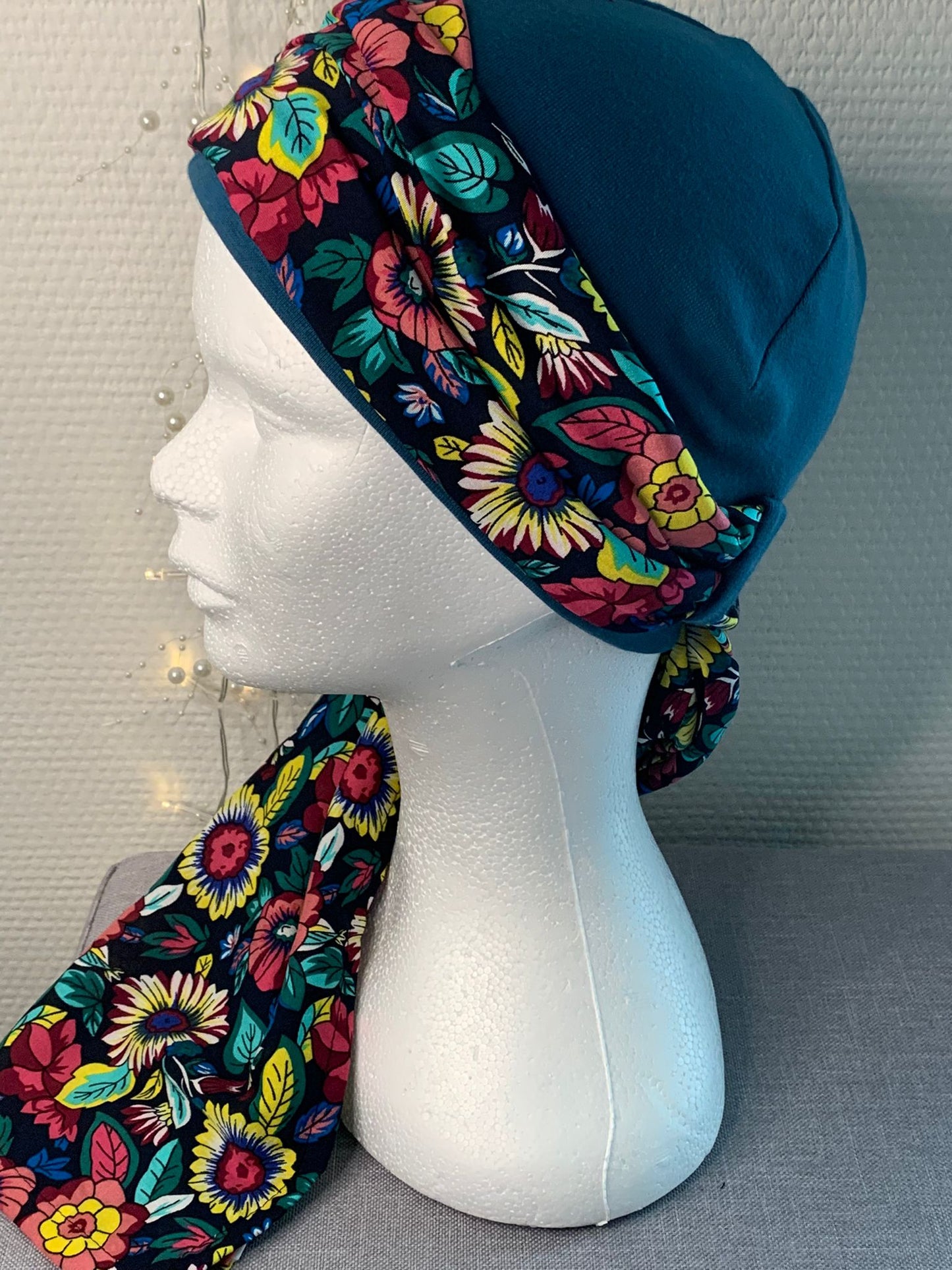 Sublimant 44.B Ensemble bonnet de chimiothérapie/ Alopécie et son foulard