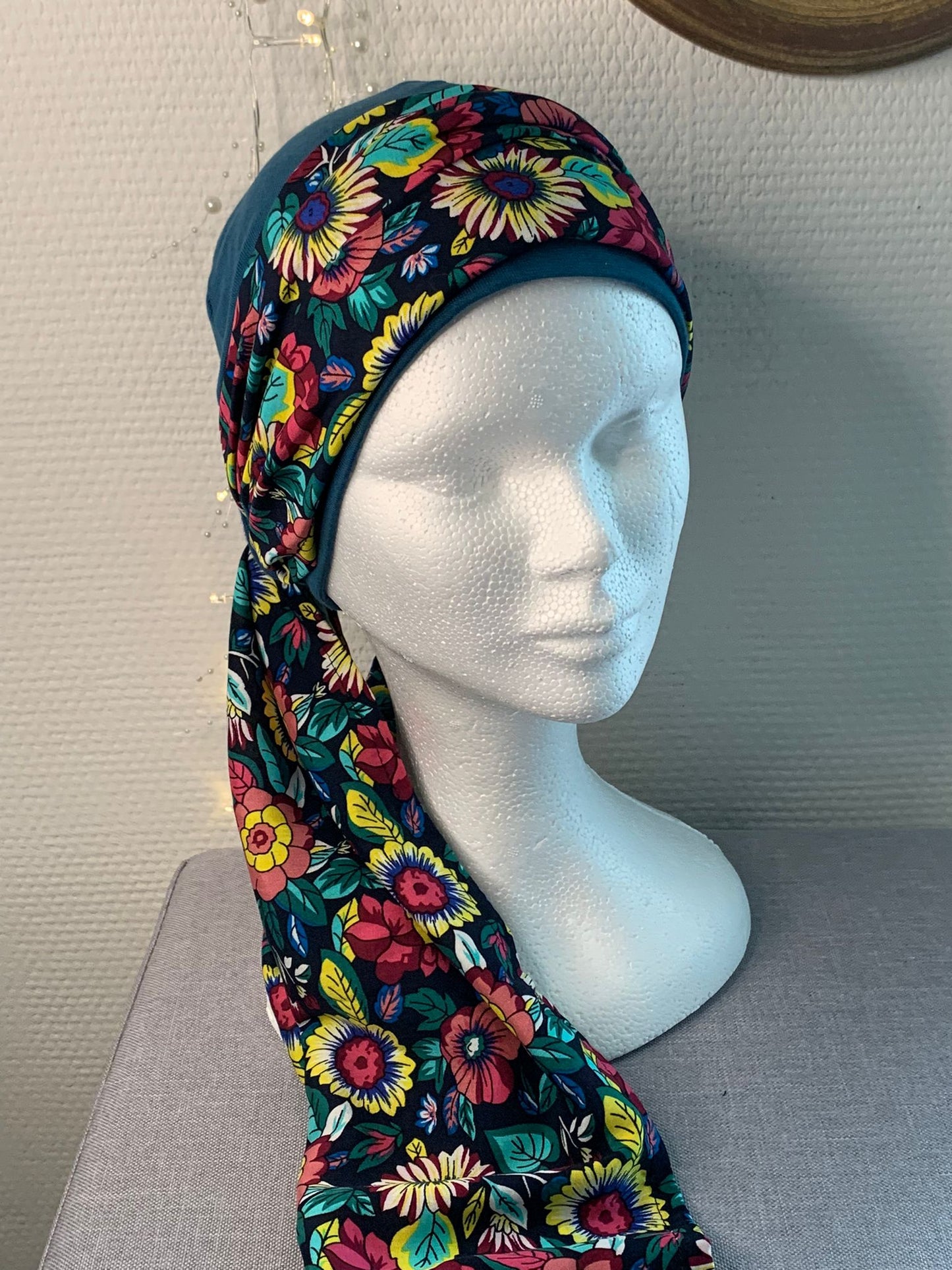 Sublimant 44.B Ensemble bonnet de chimiothérapie/ Alopécie et son foulard