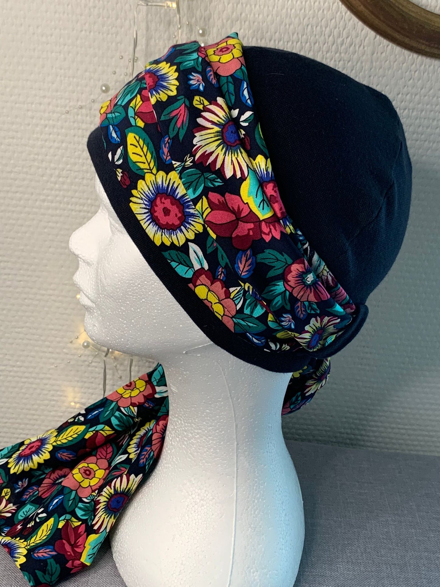 Sublimant 44.N Ensemble bonnet de chimiothérapie/ Alopécie et son foulard
