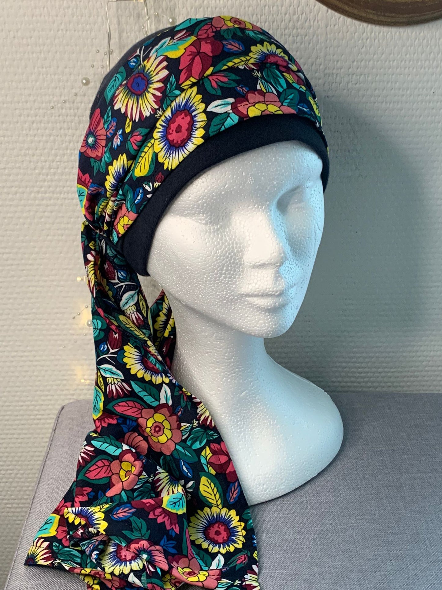Sublimant 44.N Ensemble bonnet de chimiothérapie/ Alopécie et son foulard