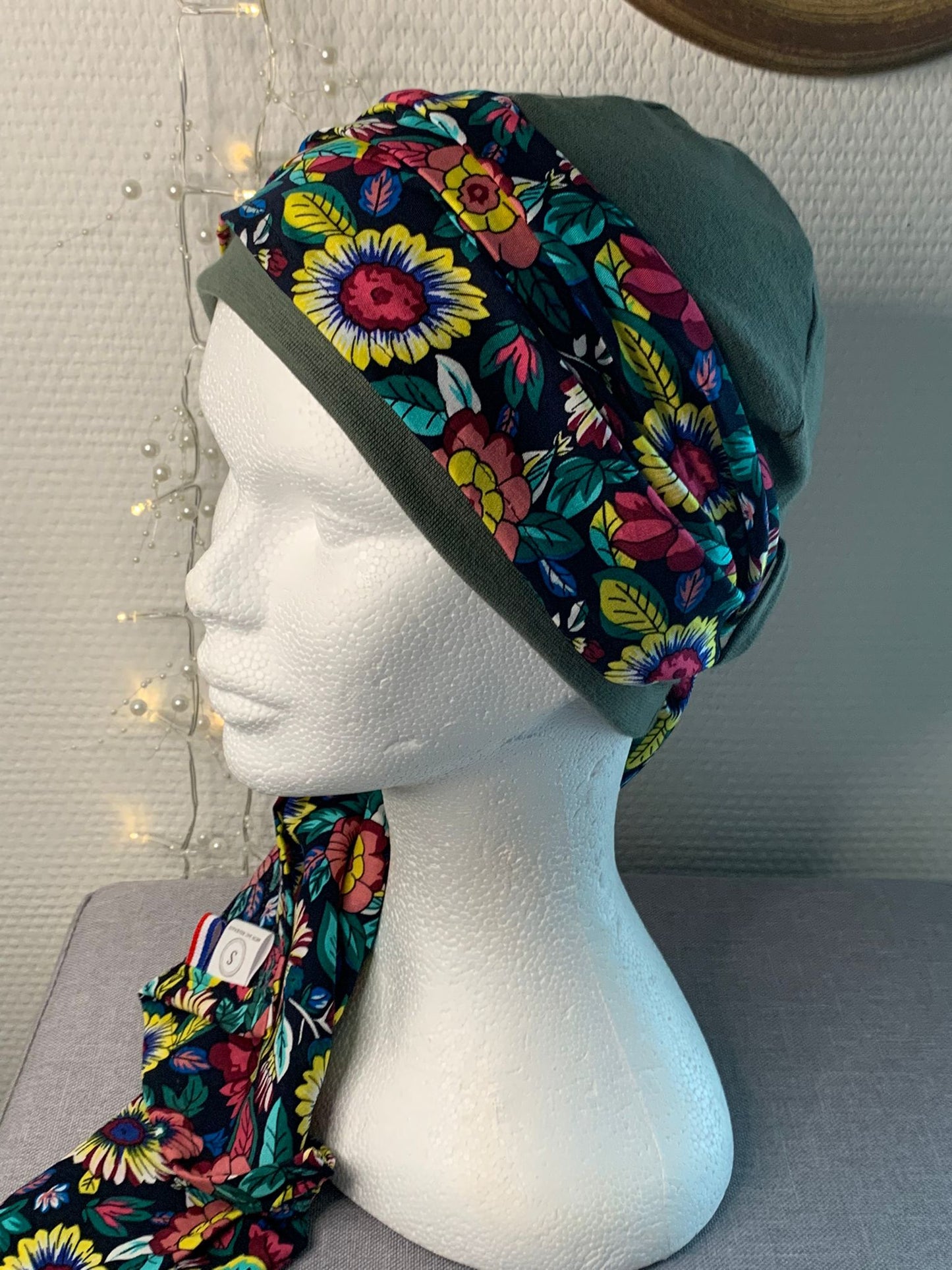 Sublimant 44.V Ensemble bonnet de chimiothérapie/ Alopécie et son foulard