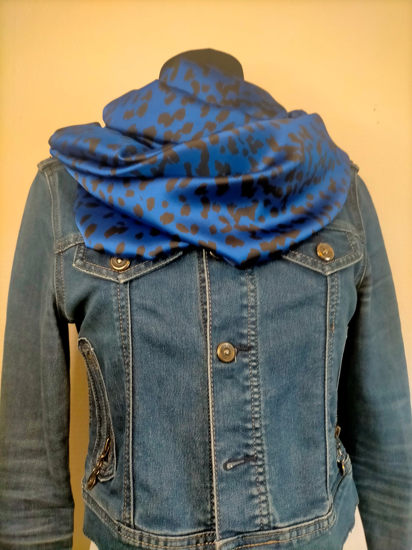 Versa bleu Big double snood en satin
