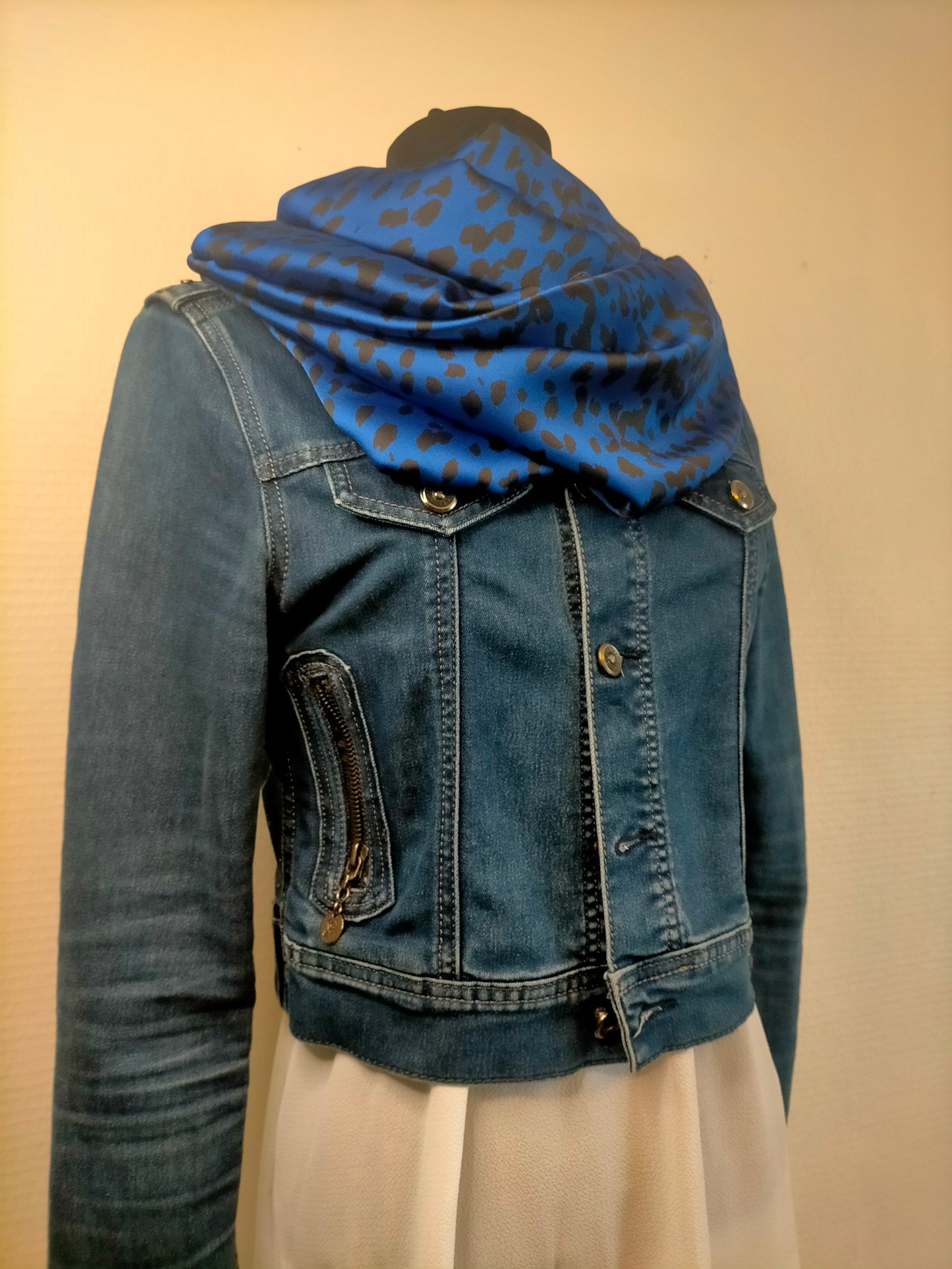 Versa bleu Big double snood en satin