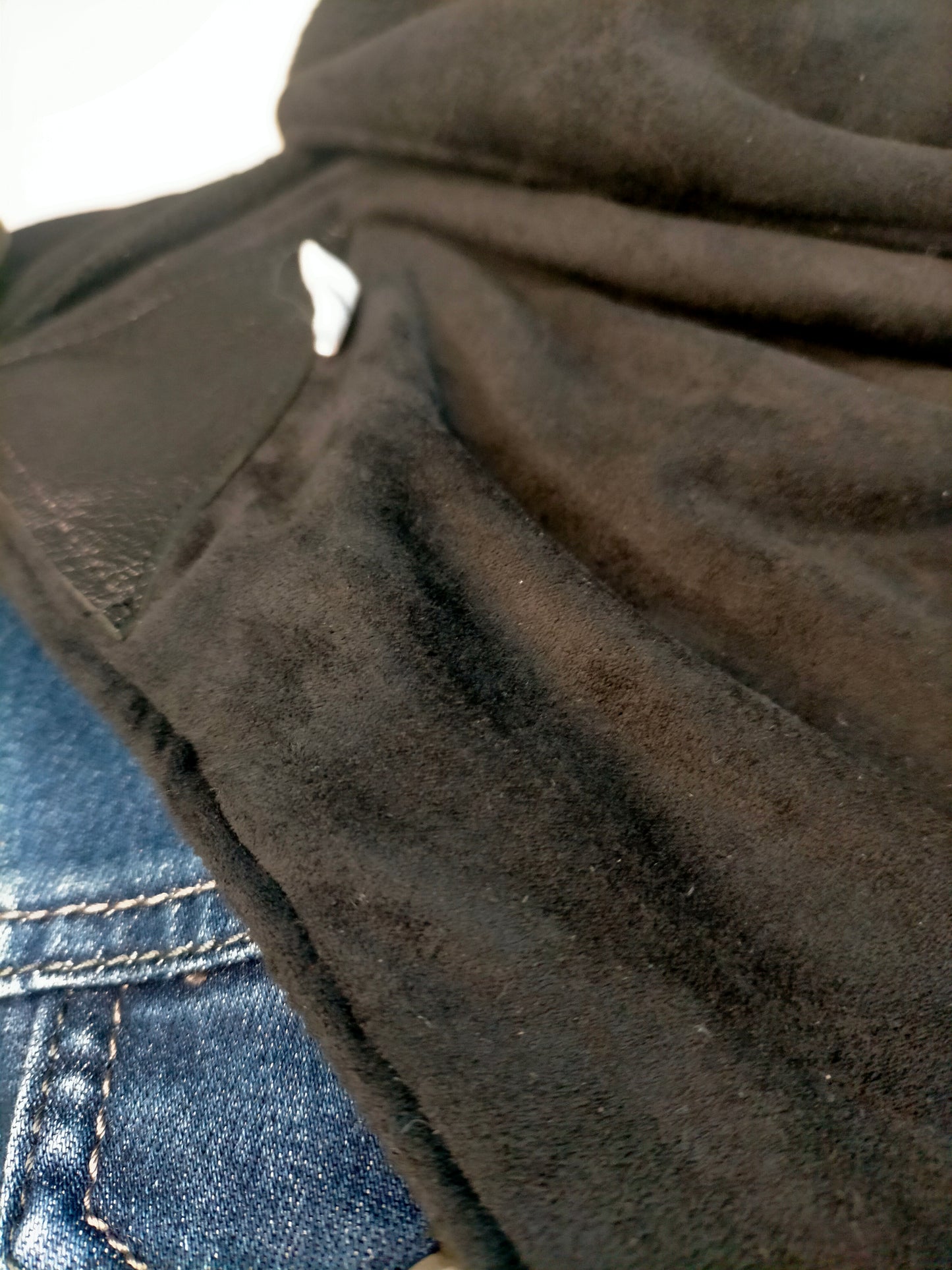 En Trio Black Echarpe Haut de gamme suédine et polaire