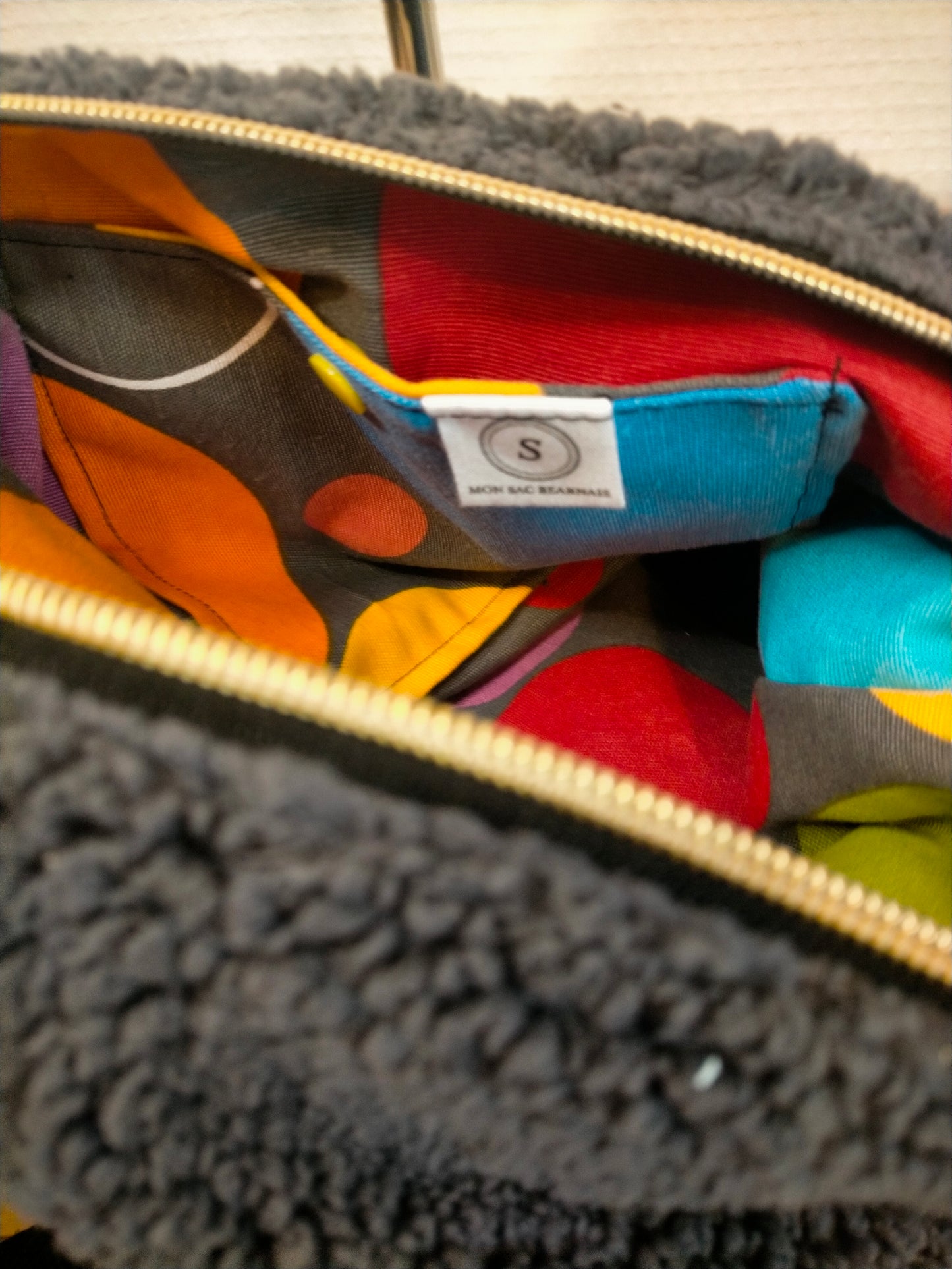 Antarctique sac Hobo en fourrure mouton grise
