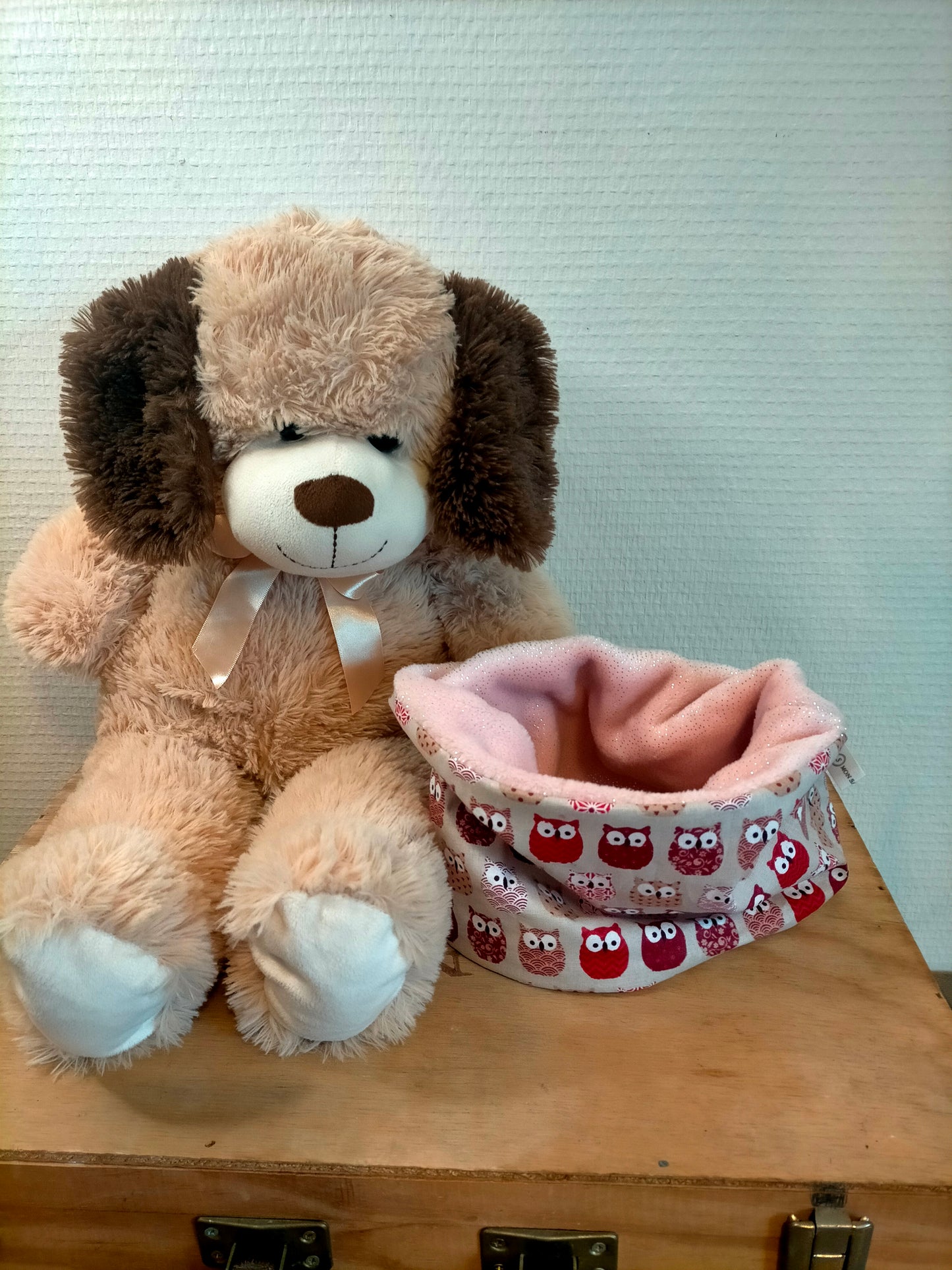 Coucou Hibou rose Snood enfant 3 ans et +