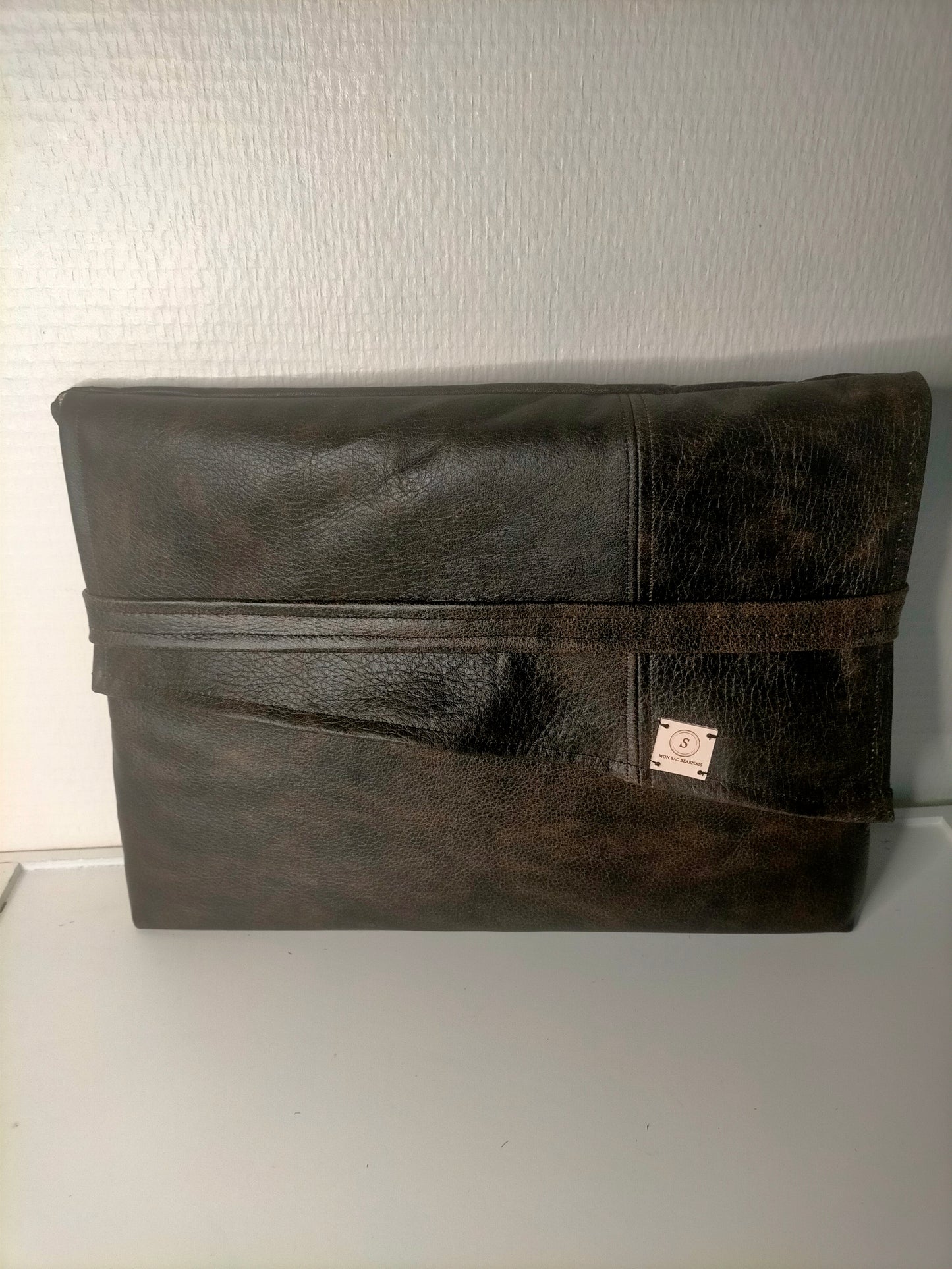 Commande personnalisée Pochette matelassée en cuir pour MACBOOK