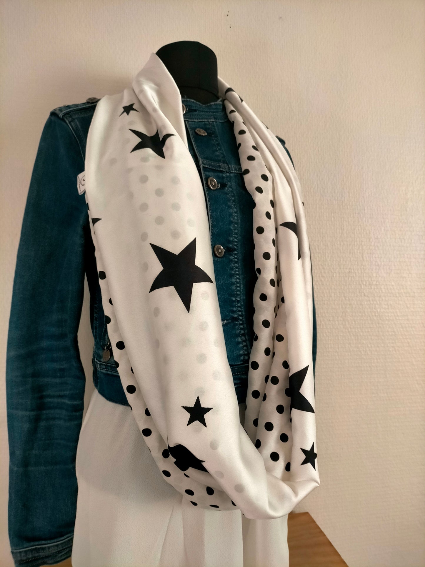 Etoiles & Pois Double snood en viscose