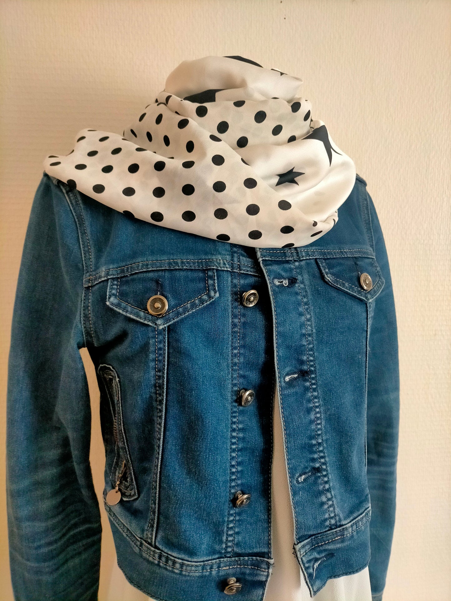 Etoiles & Pois Double snood en viscose