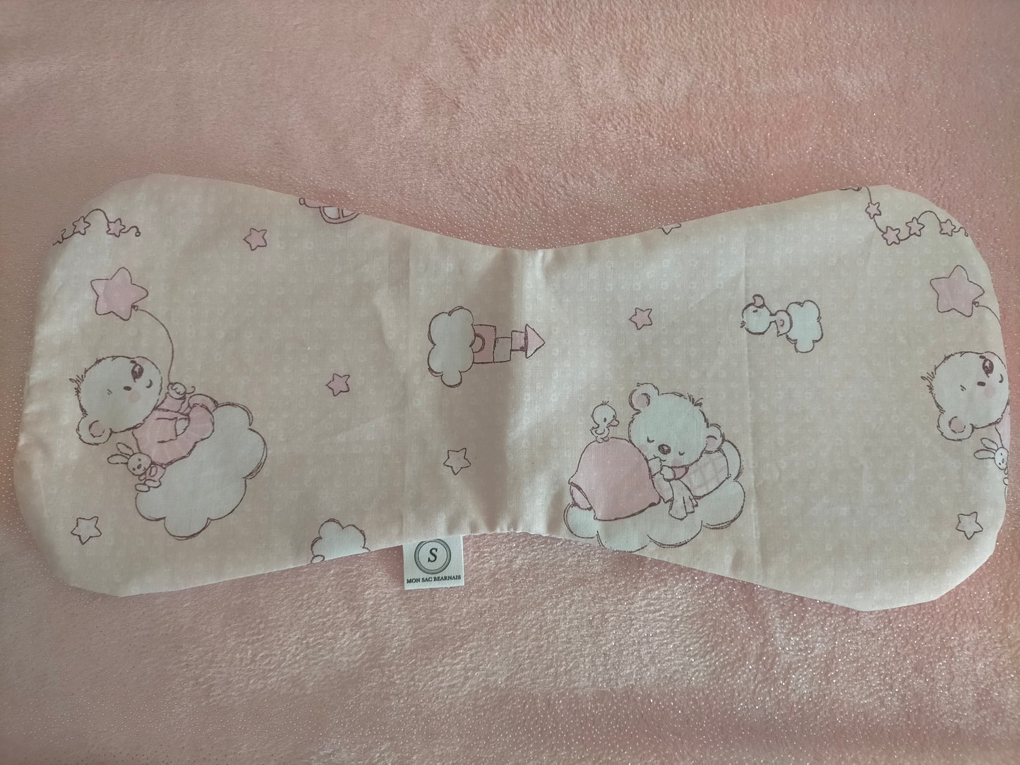 Bavoir d'épaule Bébé dort coton et nid d'abeille