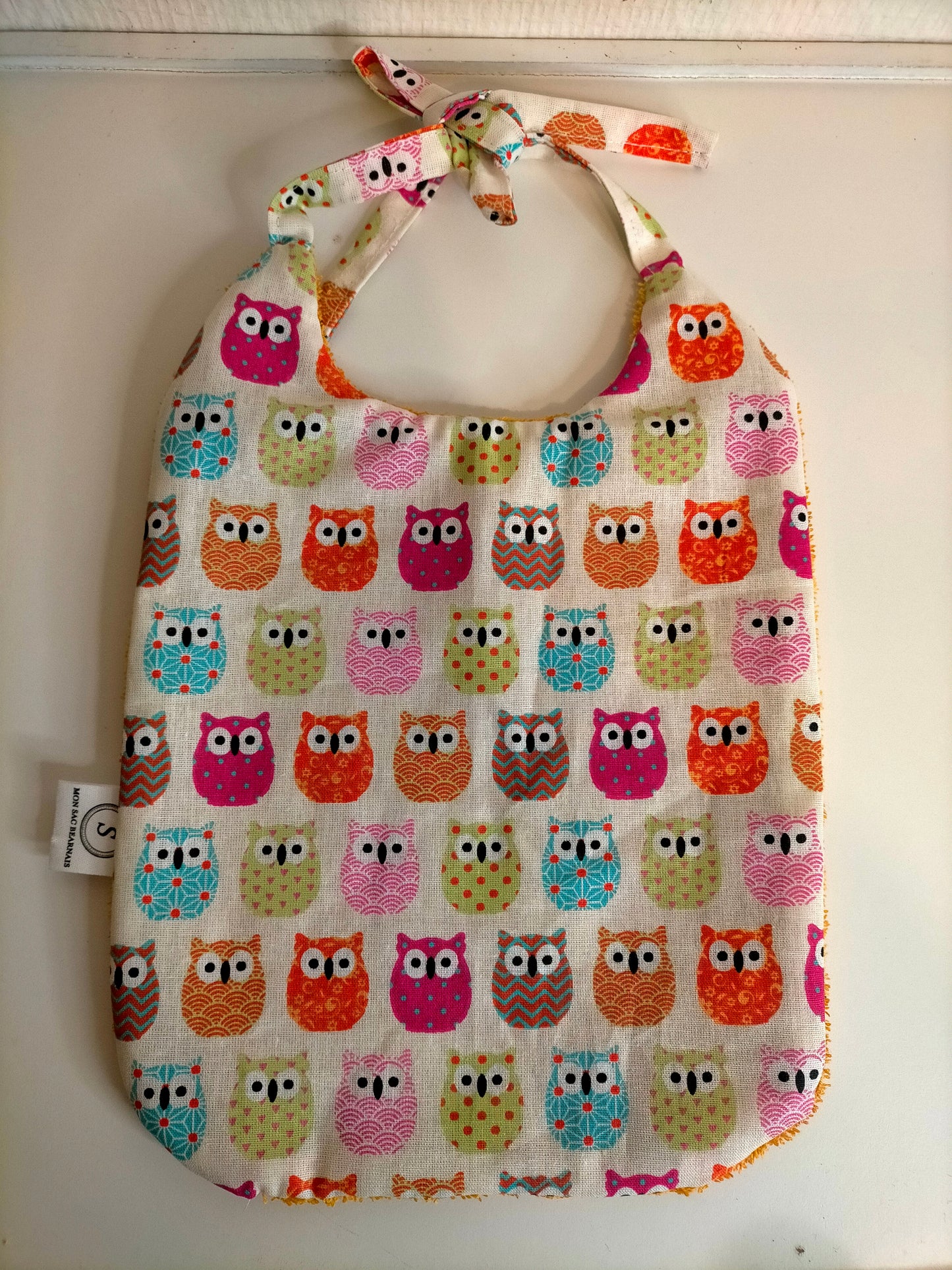 Bavoir et débarbouillettes Salut hibou