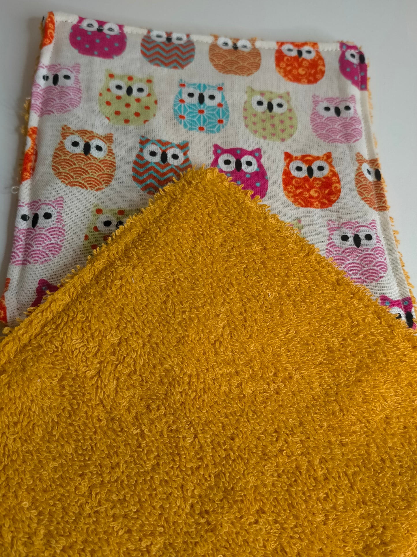 Lot de 2 débarbouillettes Salut Hibou