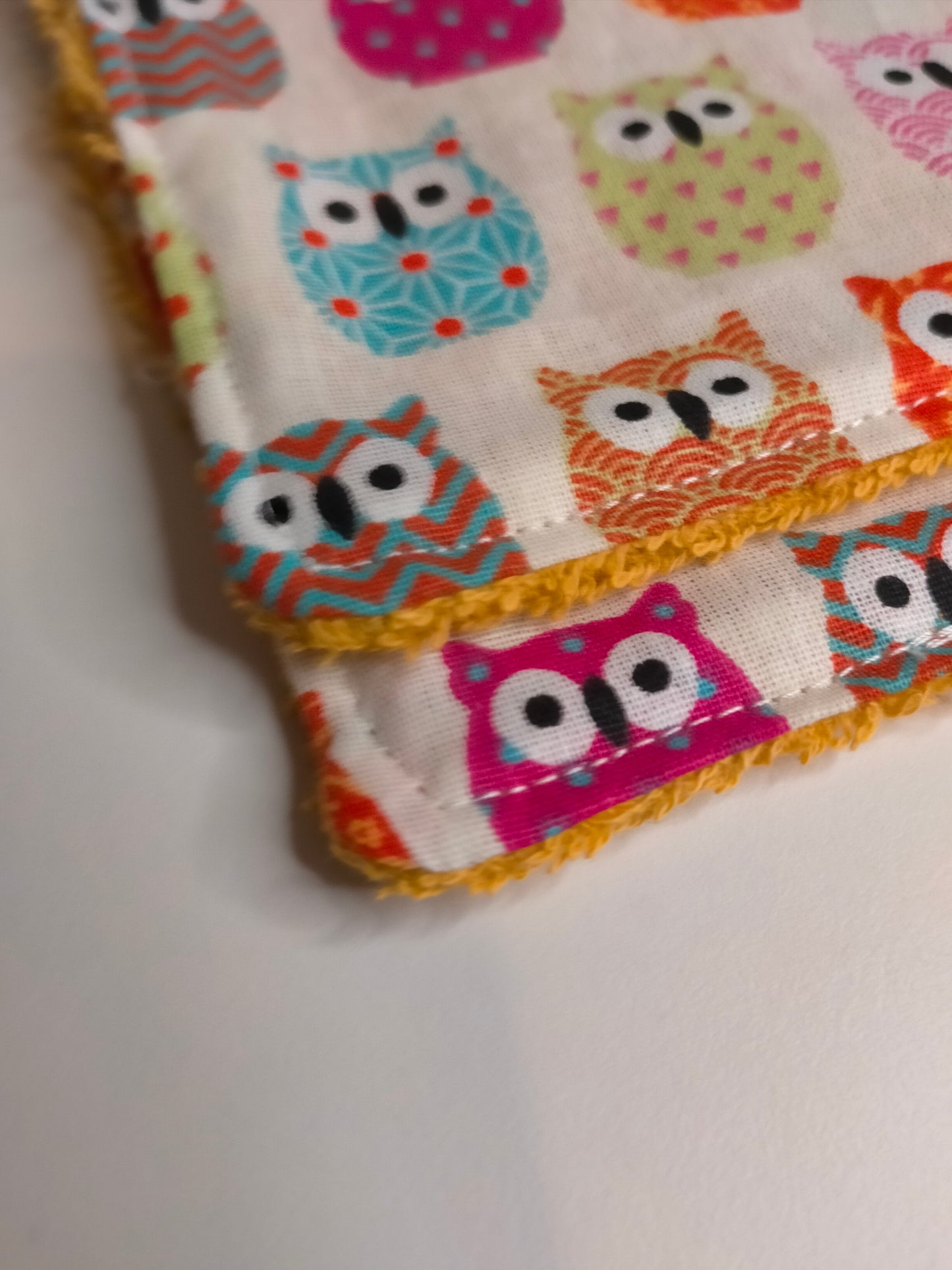 Lot de 2 débarbouillettes Salut Hibou
