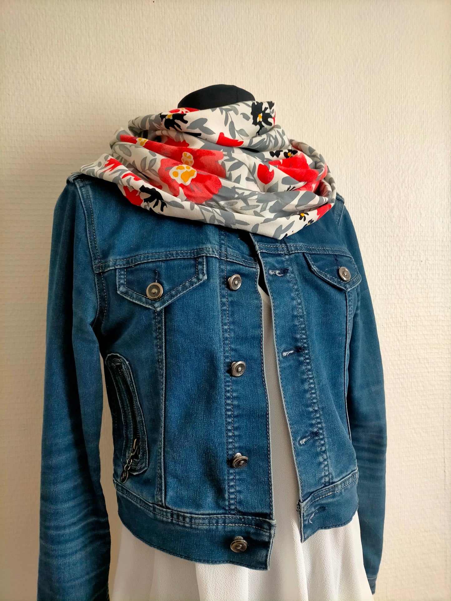 Après midi de printemps Foulard double snood en viscose