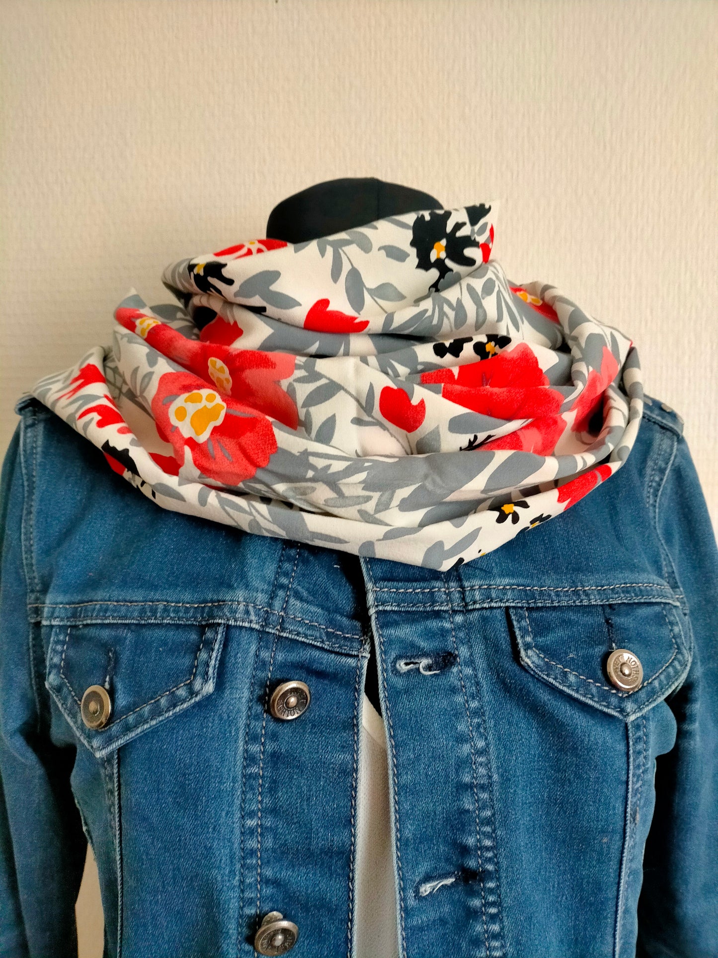 Après midi de printemps Foulard double snood en viscose