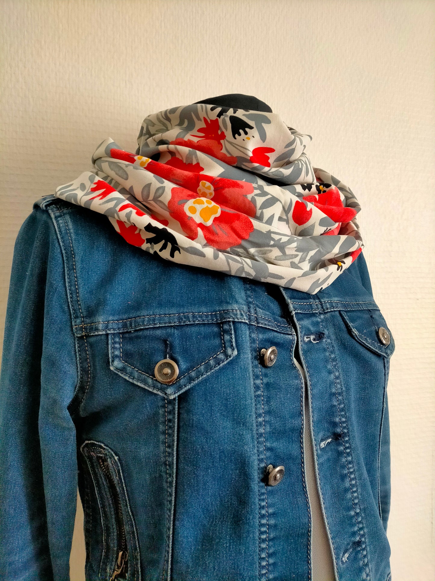Après midi de printemps Foulard double snood en viscose