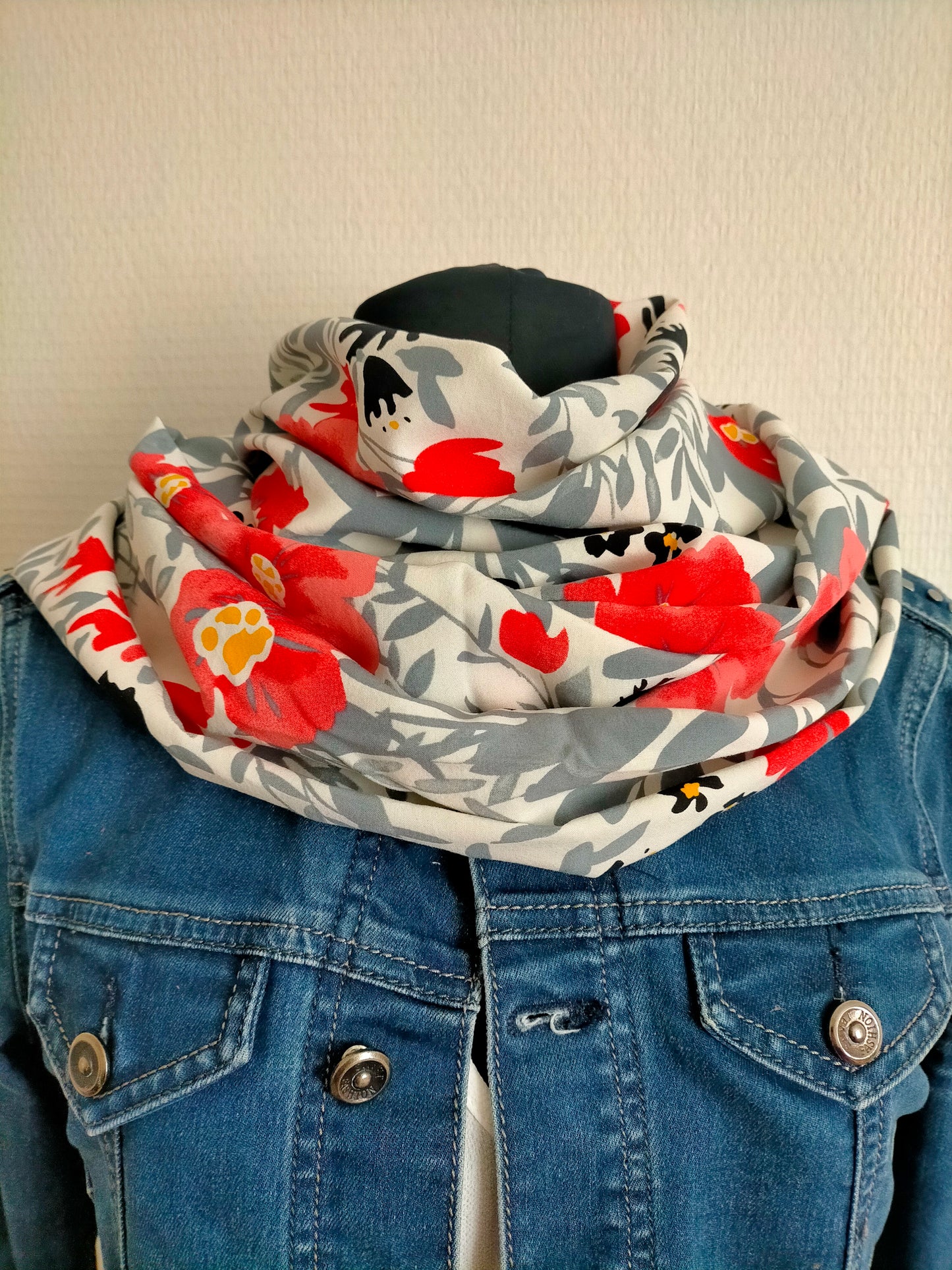 Après midi de printemps Foulard double snood en viscose