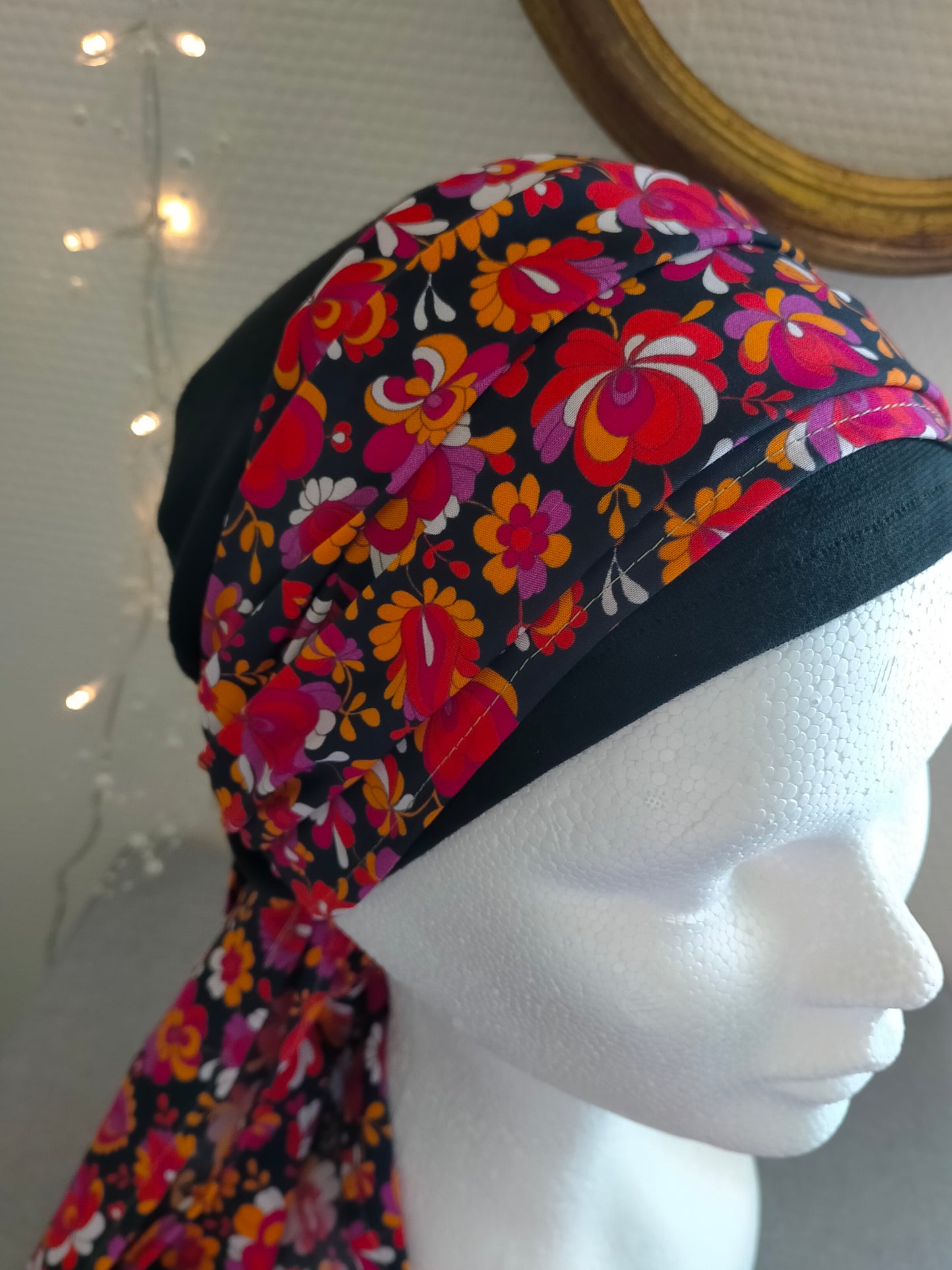 Sublimant 13 Ensemble bonnet de chimiothérapie/ Alopécie et son foulard viscose