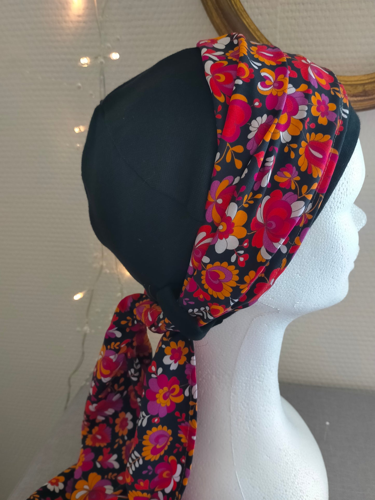 Sublimant 13 Ensemble bonnet de chimiothérapie/ Alopécie et son foulard viscose