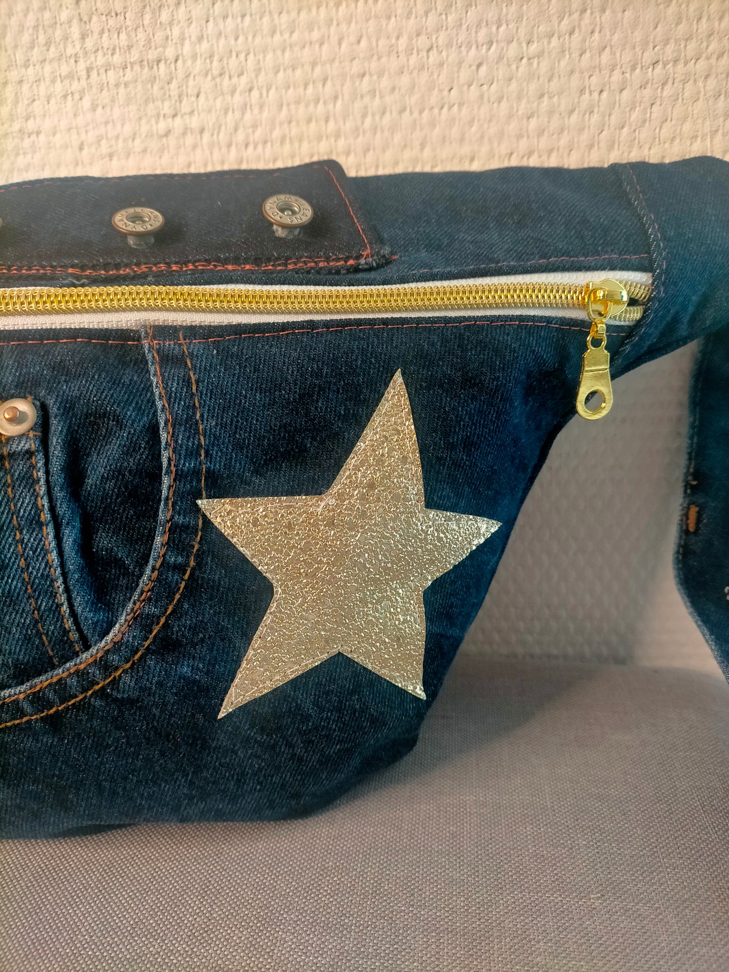 UPCYCLING jeans Sac banane en jeans