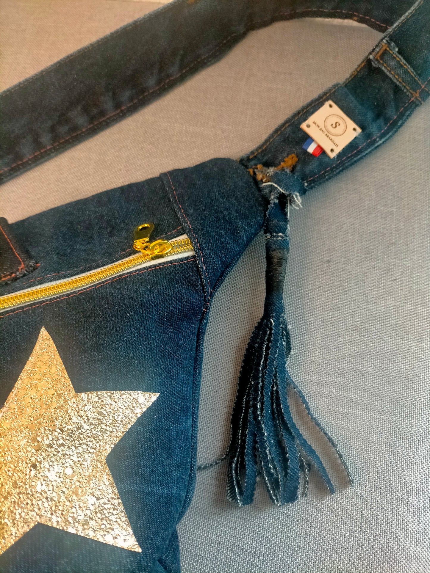 UPCYCLING jeans Sac banane en jeans
