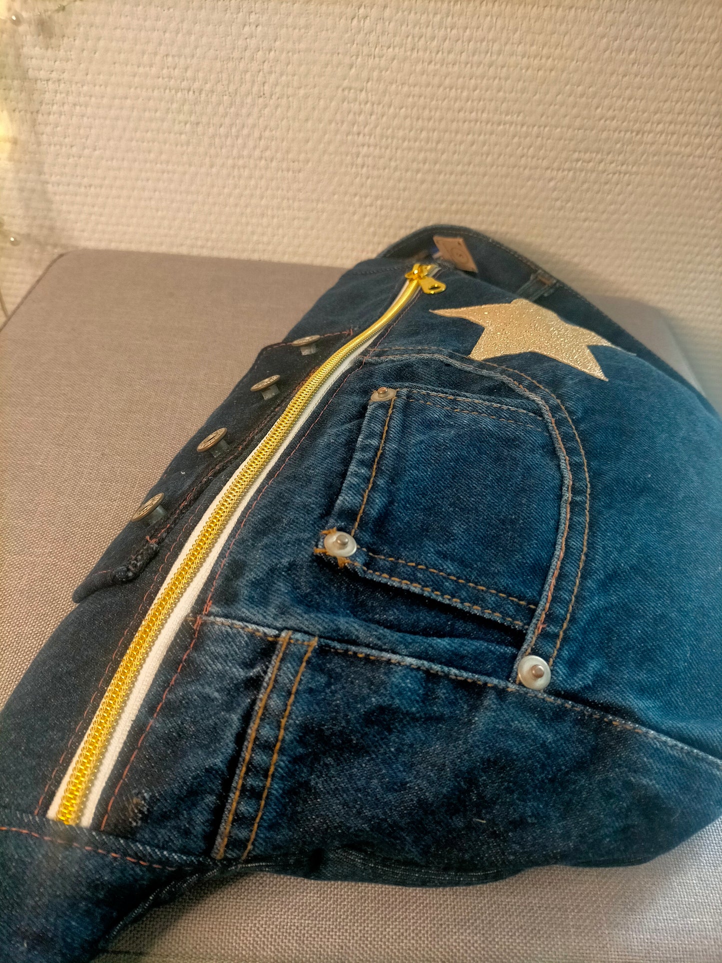 UPCYCLING jeans Sac banane en jeans