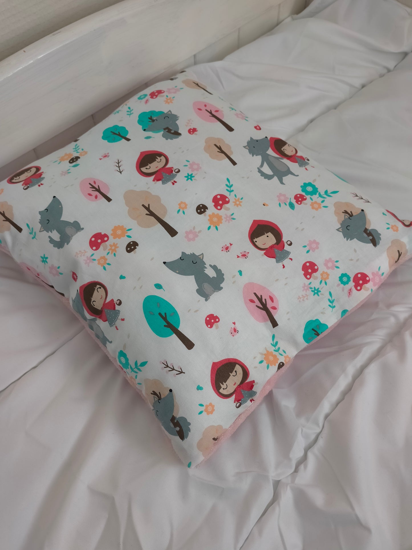 Cou-Zin Petit chaperon rouge fausse fourrure pailleté rose