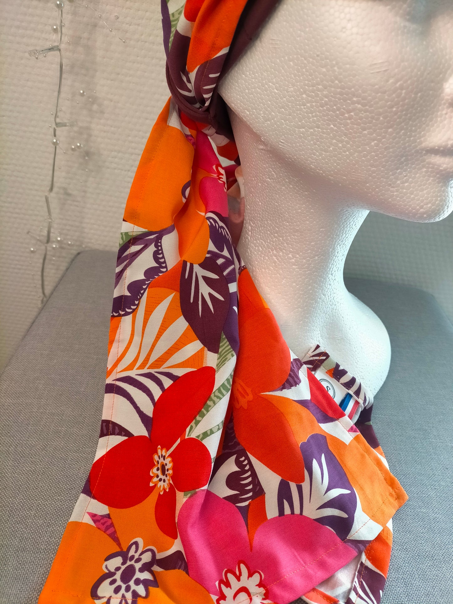 Sublimant 26 Ensemble Bonnet de chimiothérapie / Alopécie et son foulard assorti