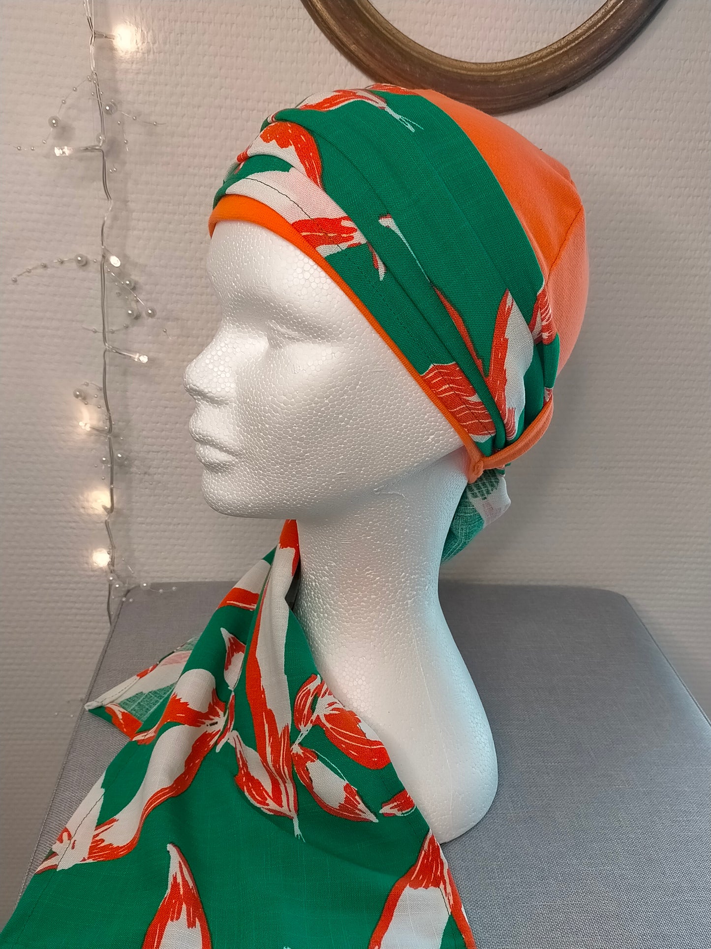 Sublimant 27 Ensemble bonnet de chimiothérapie/ Alopécie et son foulard