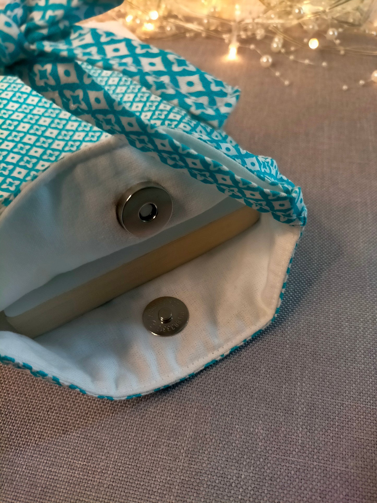 Turquoise Pochette pour livre de poche