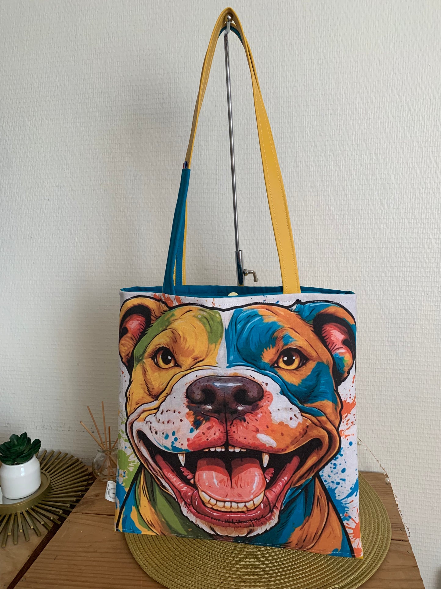 Clark le chien Sac en simili cuir jaune poussin