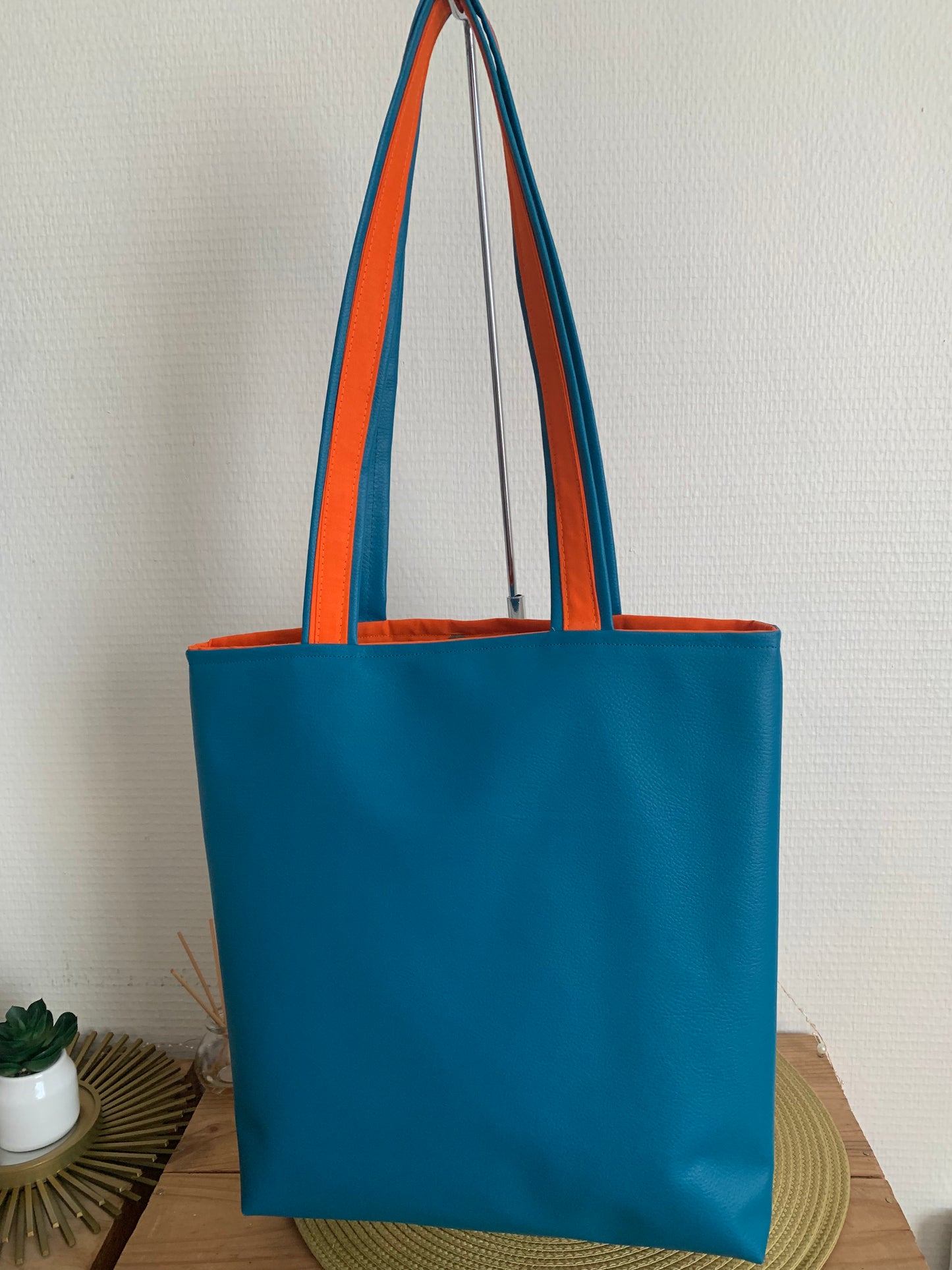 Charlie le chien Sac simili cuir bleu canard *