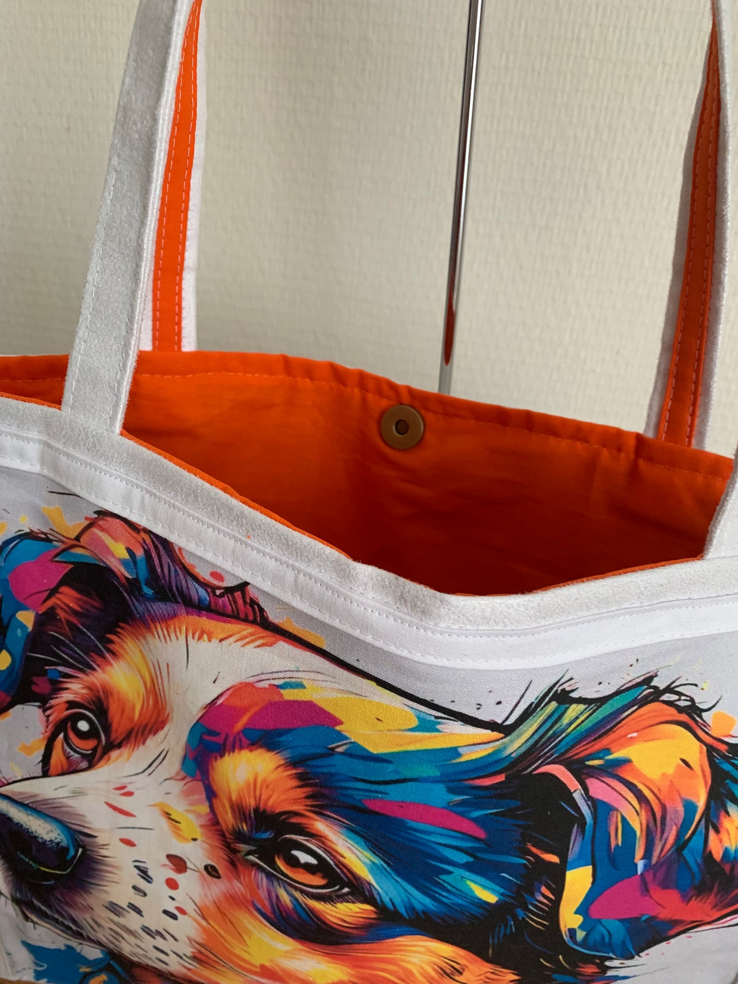 Clifford le chien sac en suédine blanche