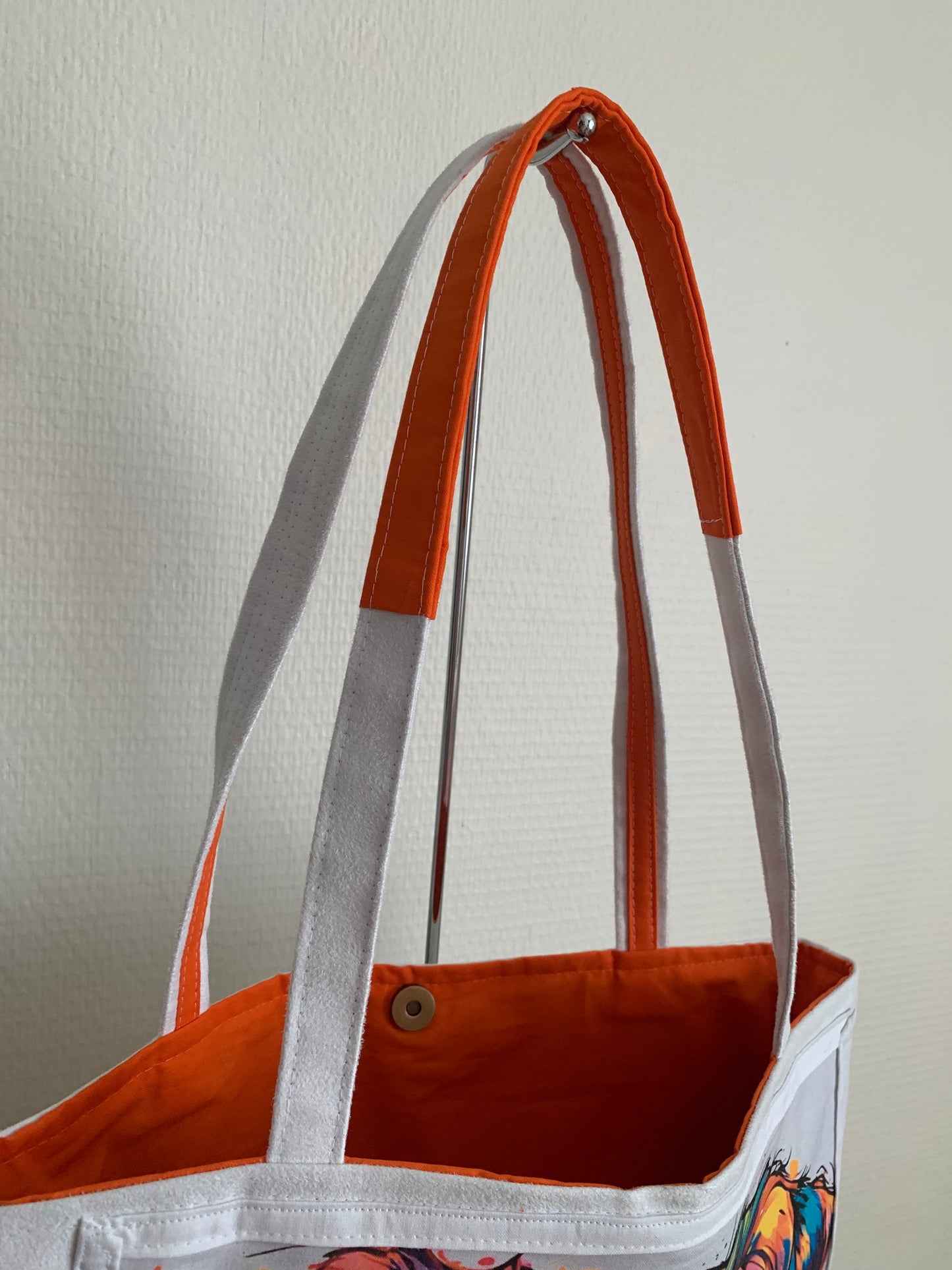 Clifford le chien sac en suédine blanche