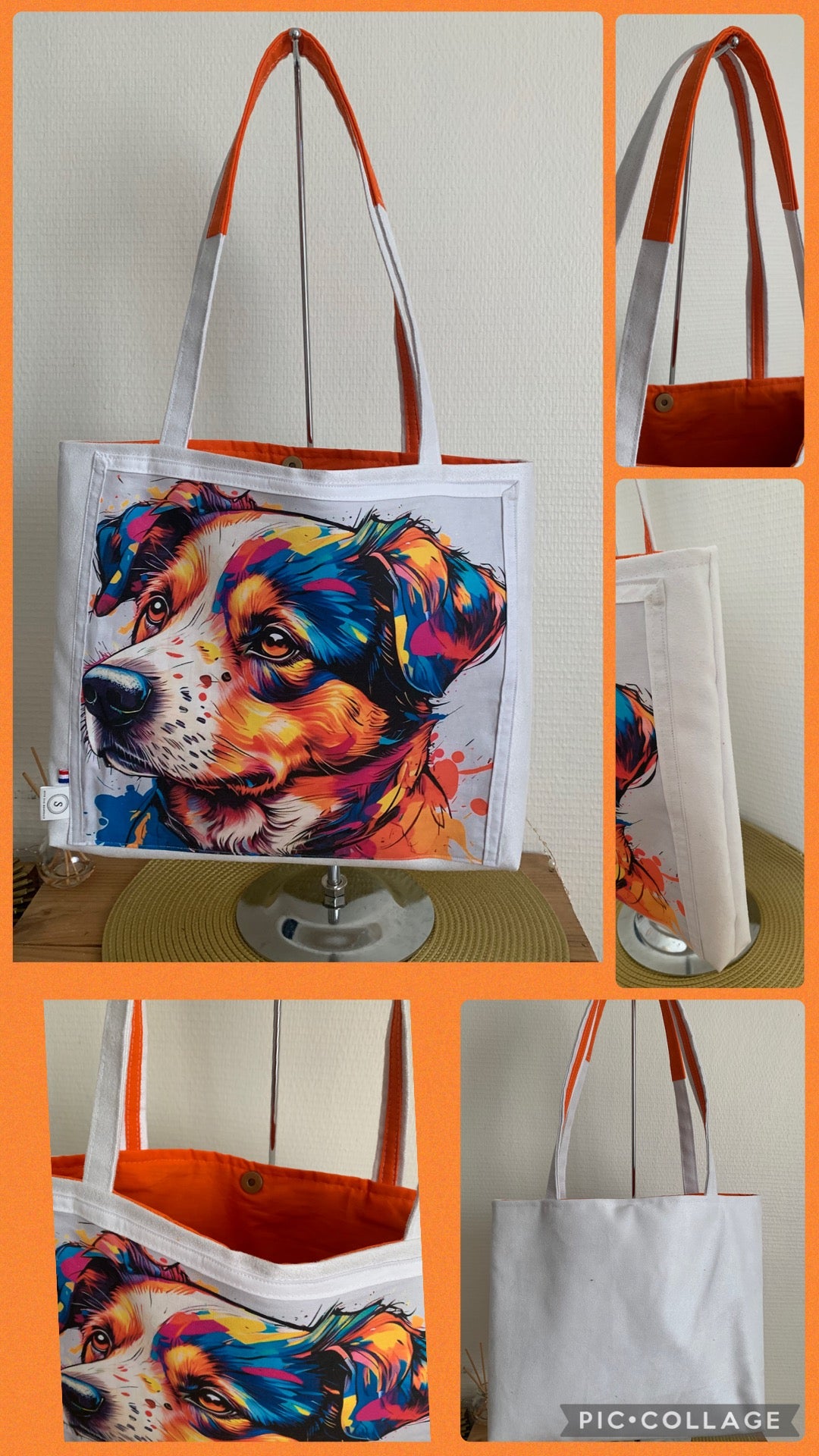 Clifford le chien sac en suédine blanche