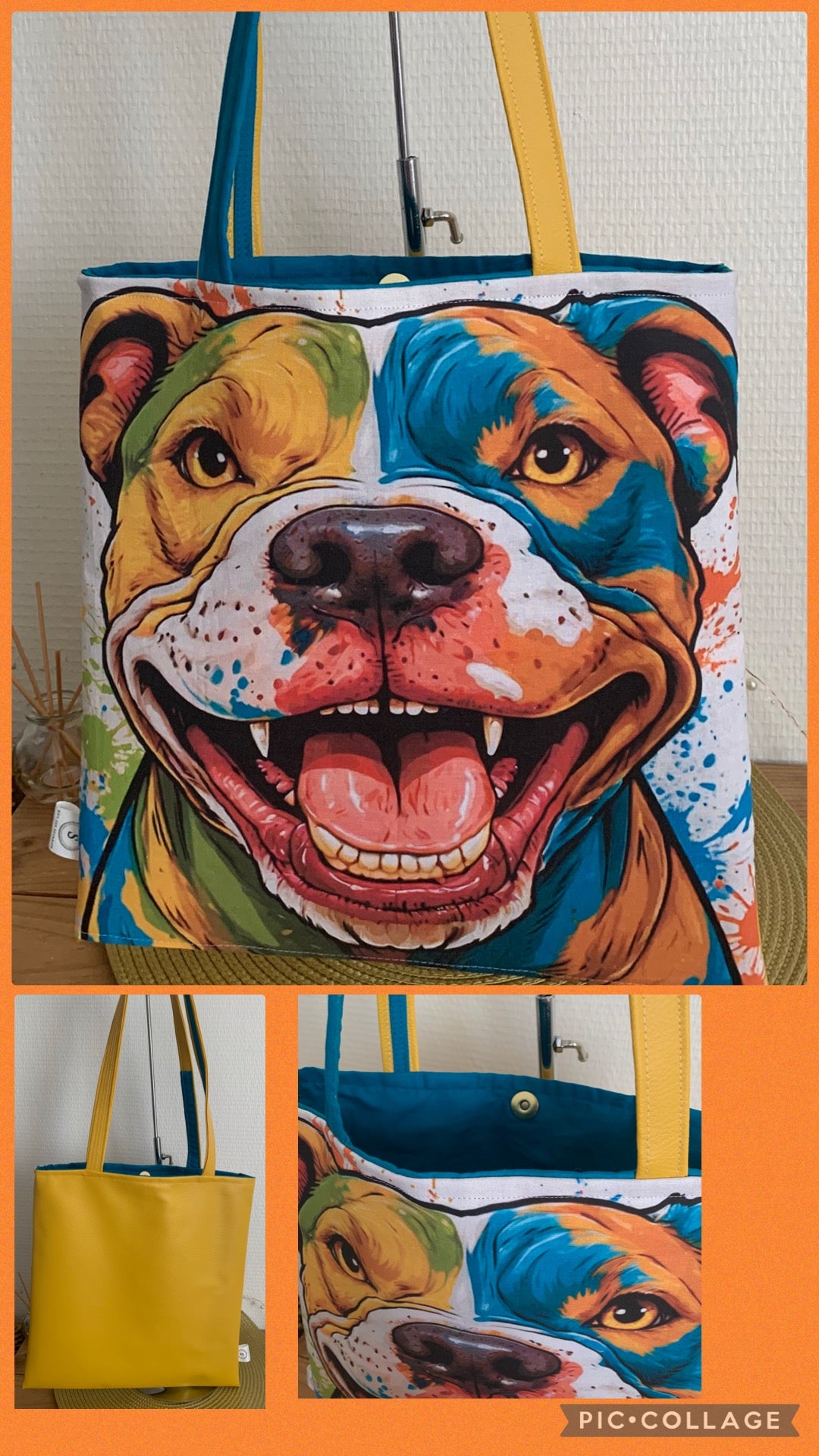 Clark le chien Sac en simili cuir jaune poussin