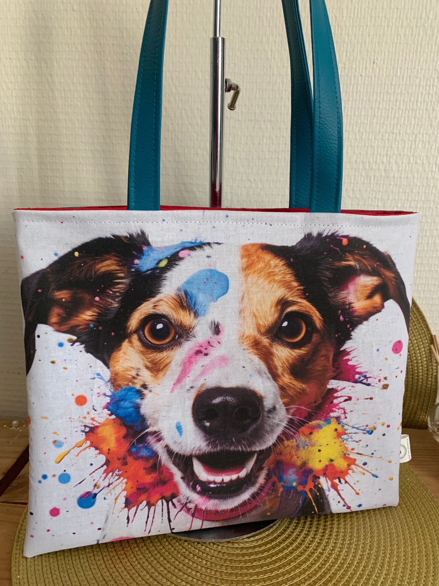Jack le chien Sac en simili cuir bleu canard