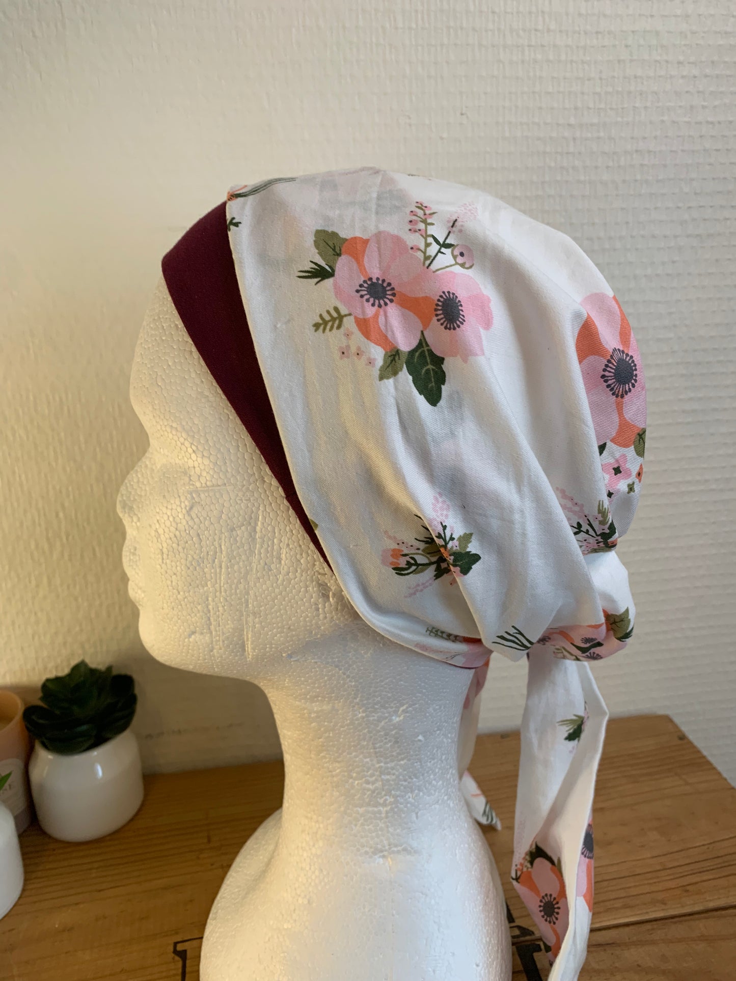 SUBLIMANT Grand bonnet de chimiothérapie foulard légèreté coton N23