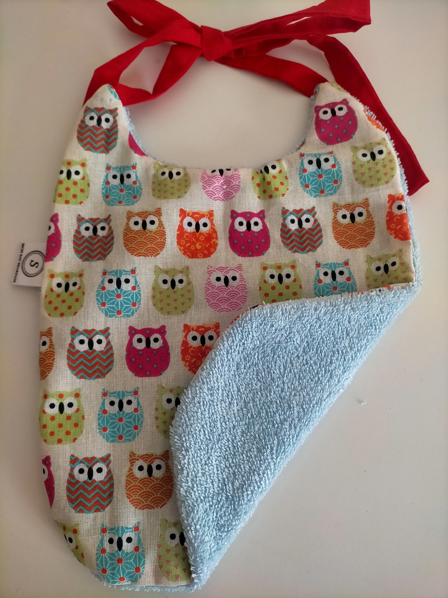 Bavoir Bébé Coucou hibou