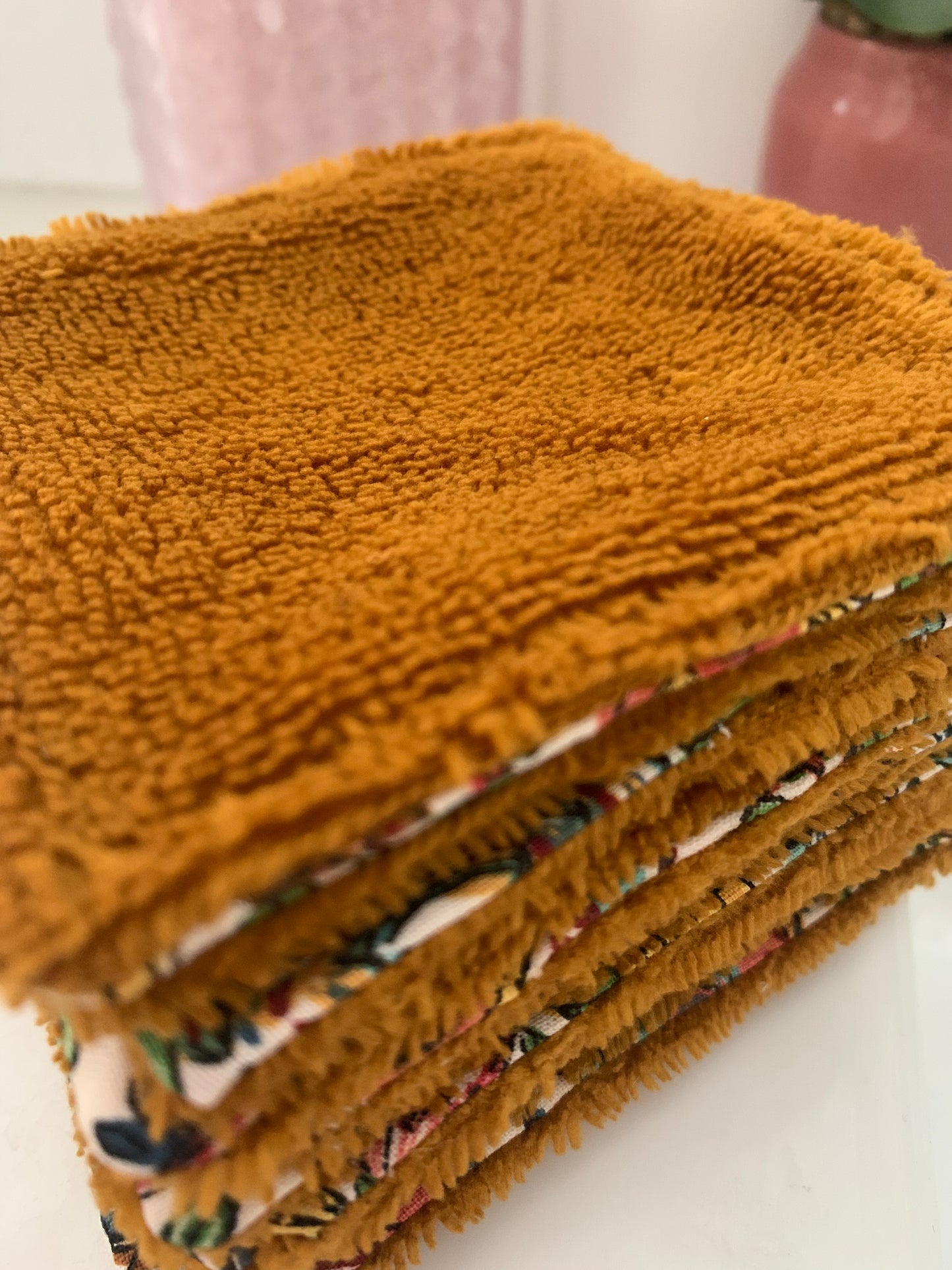 Lot de 10 Lingettes démaquillantes en éponge de bambou havane