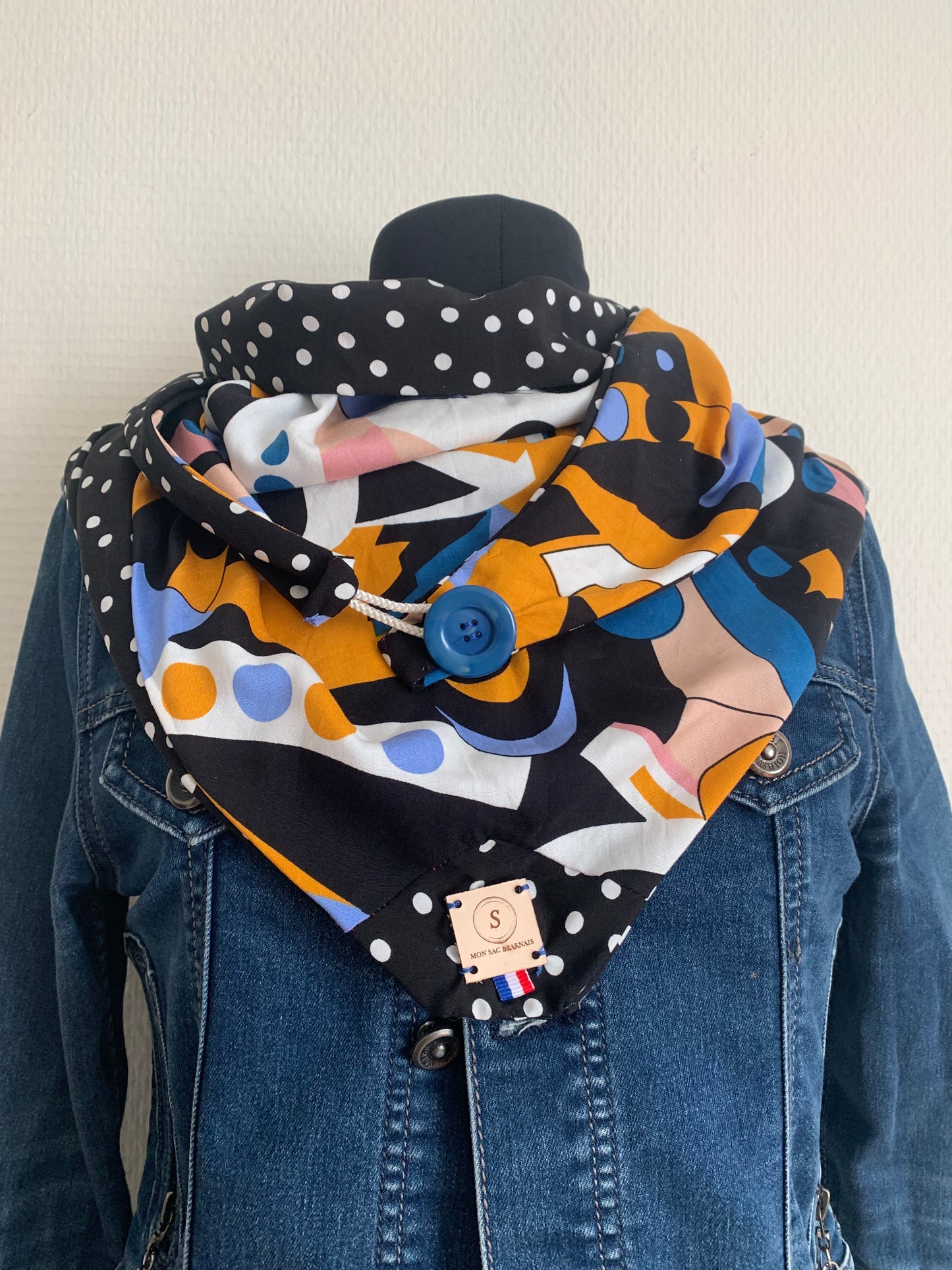 Chechy Foulard triangle REVERSIBLE